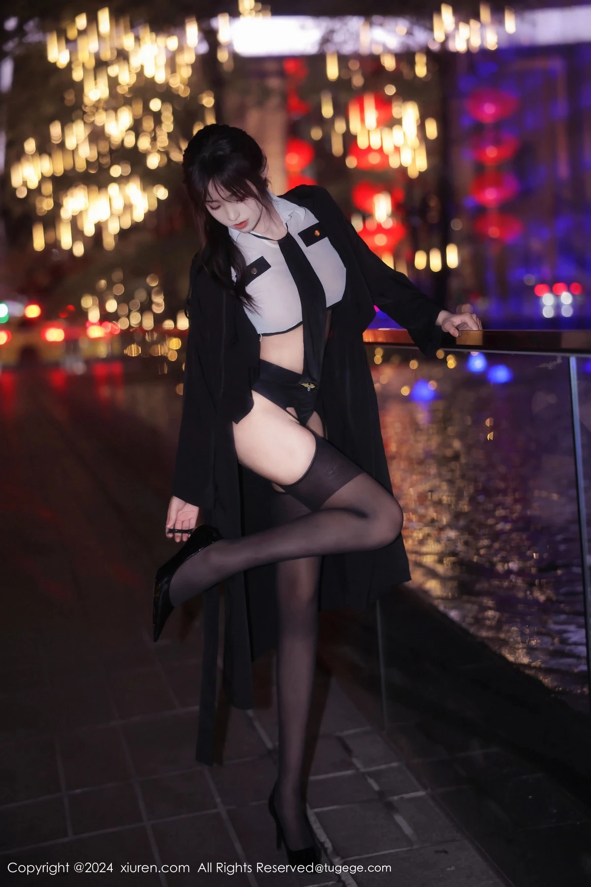 秀人集.com_[XiuRen秀人网]No.8265_新人模特王心悦性感白色薄透情趣制服配黑丝吊袜撩人诱惑写真77P