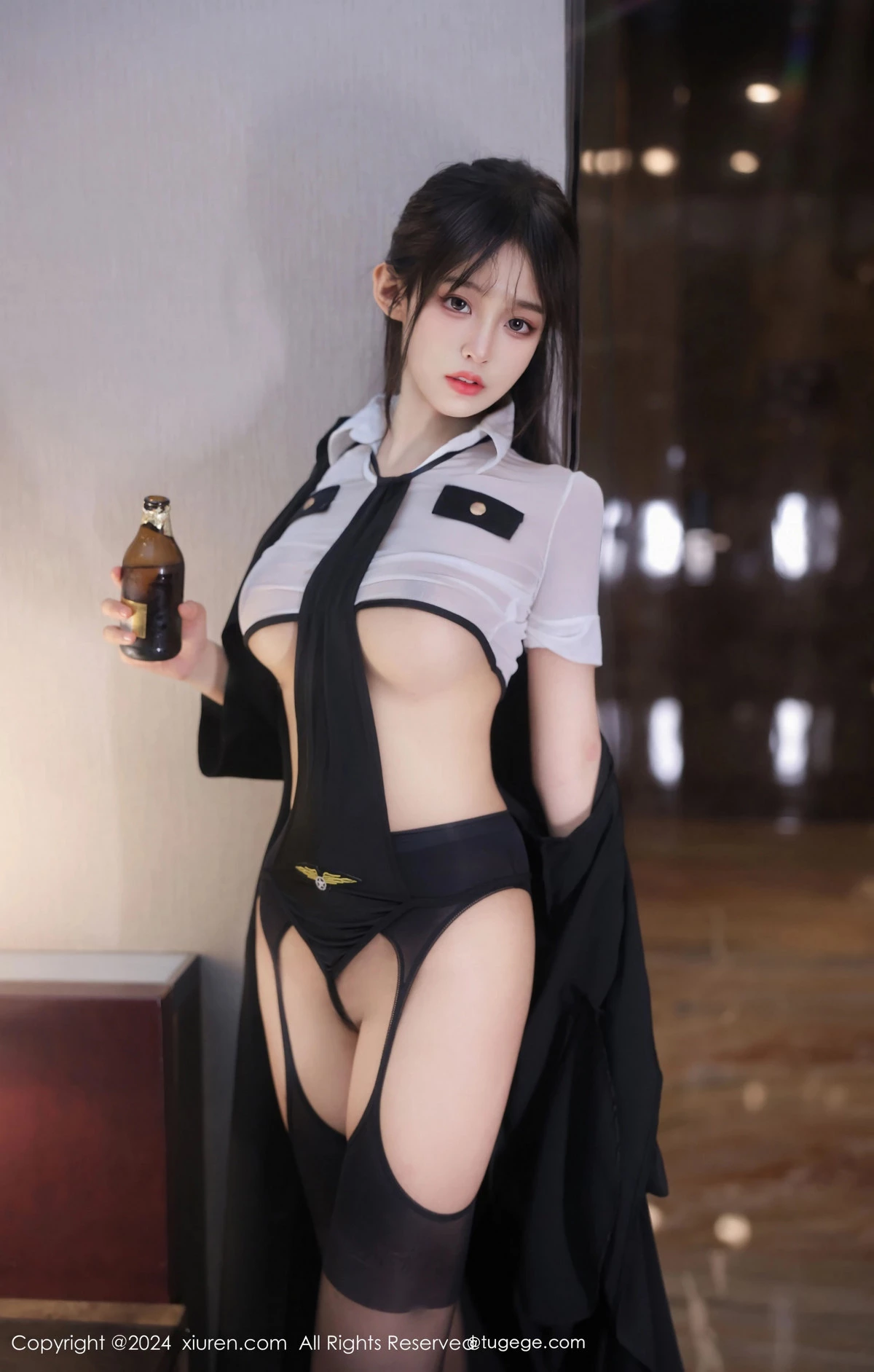 秀人集.com_[XiuRen秀人网]No.8265_新人模特王心悦性感白色薄透情趣制服配黑丝吊袜撩人诱惑写真77P