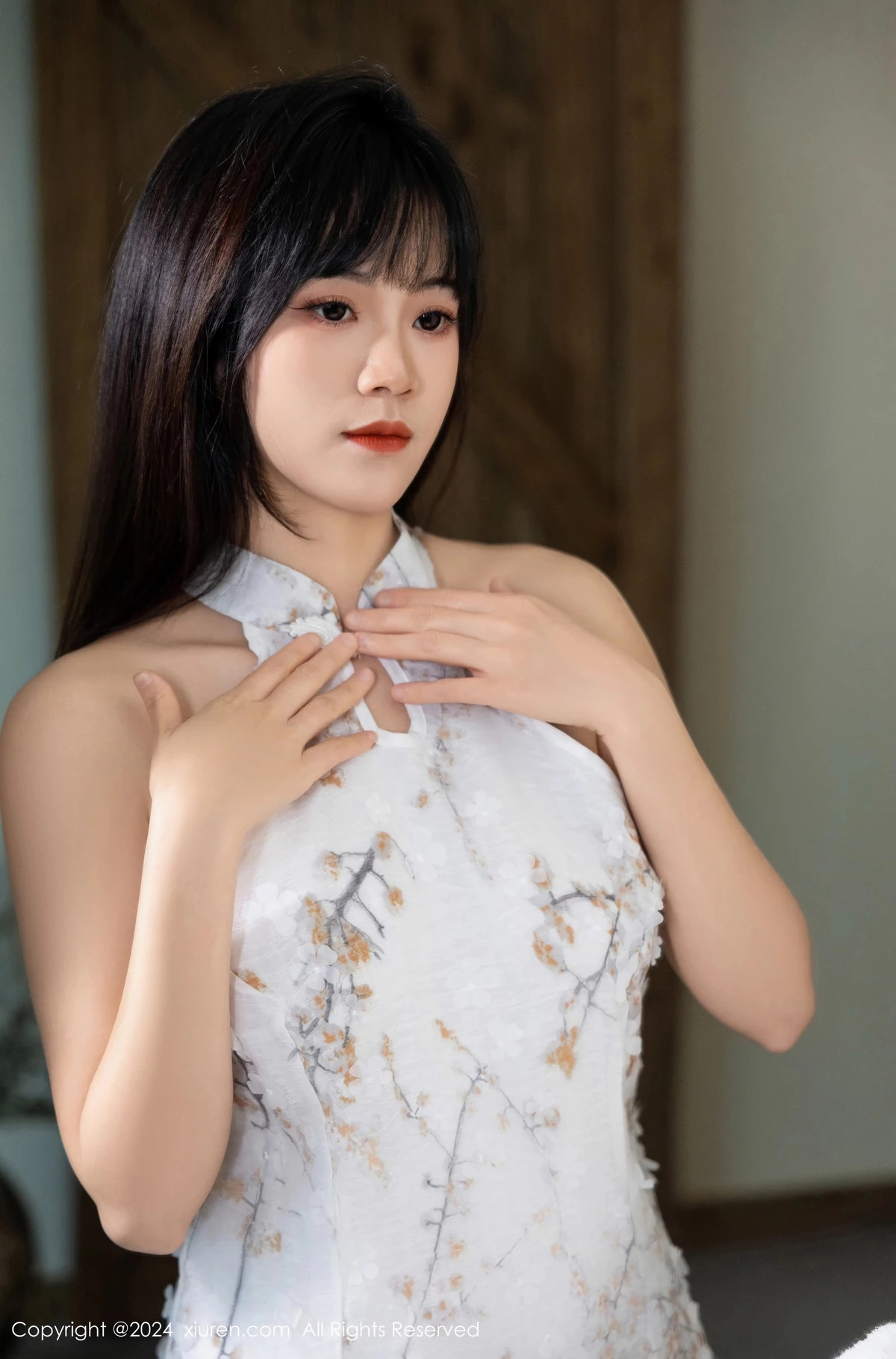 秀人集.com_[XiuRen秀人网]No.8434_模特唐安诺性感带图案连衣短裙露黑色内衣秀曼妙身姿诱惑写真59P