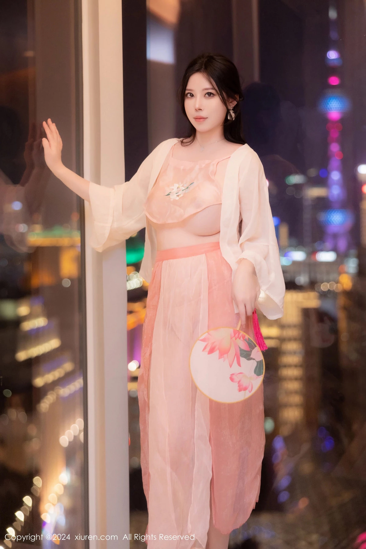 秀人集.com_[XiuRen秀人网]No.8503_模特白茹雪私房性感粉色薄纱古装服饰秀丰腴身材撩人诱惑写真73P