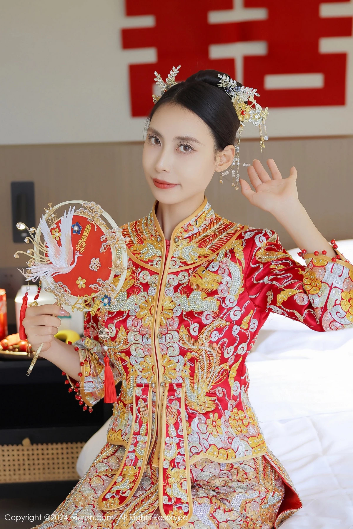 秀人集.com_[XiuRen秀人网]No.8534_模特Lingyu69新娘主题性感红色中式新娘服饰秀惹火身段诱惑写真77P