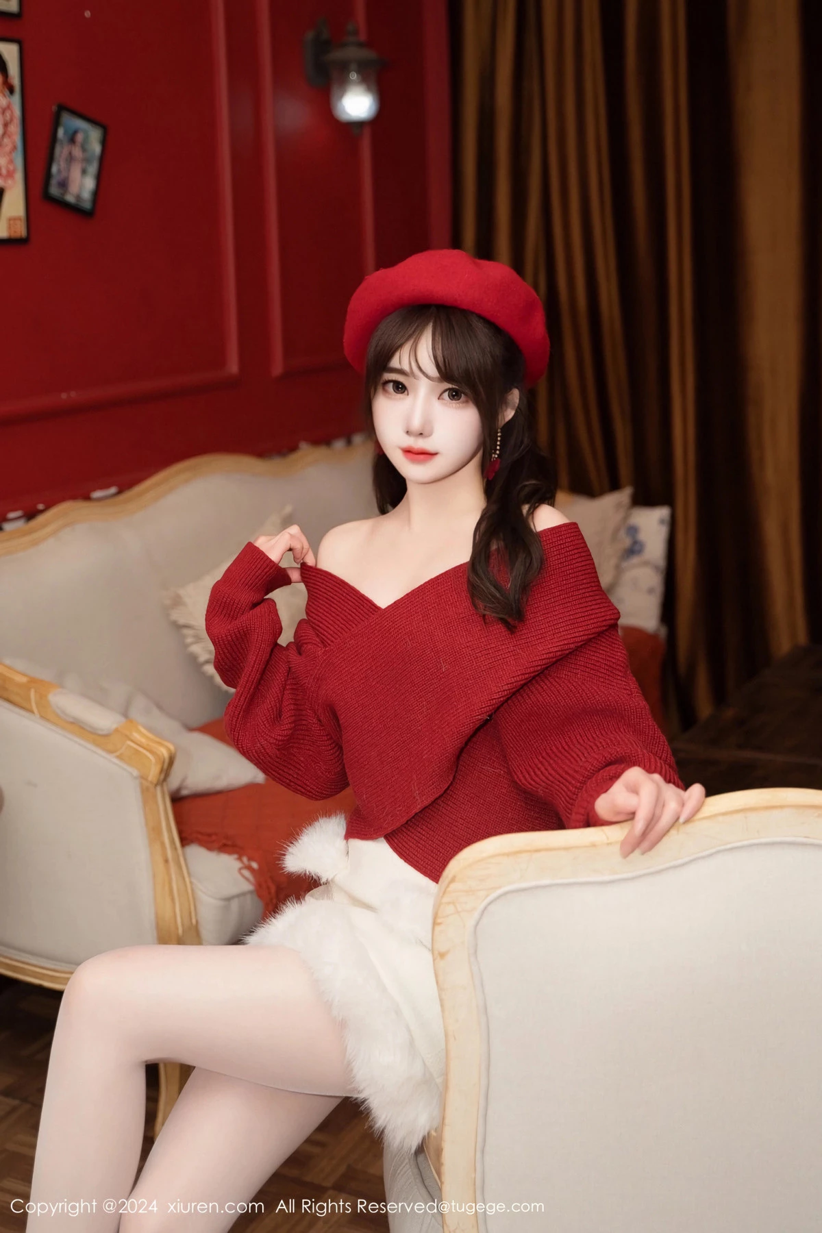秀人集.com_[XiuRen秀人网]No.8551_模特林月月私房性感红色毛衣配开档肉丝秀柔美身姿完美诱惑写真81P