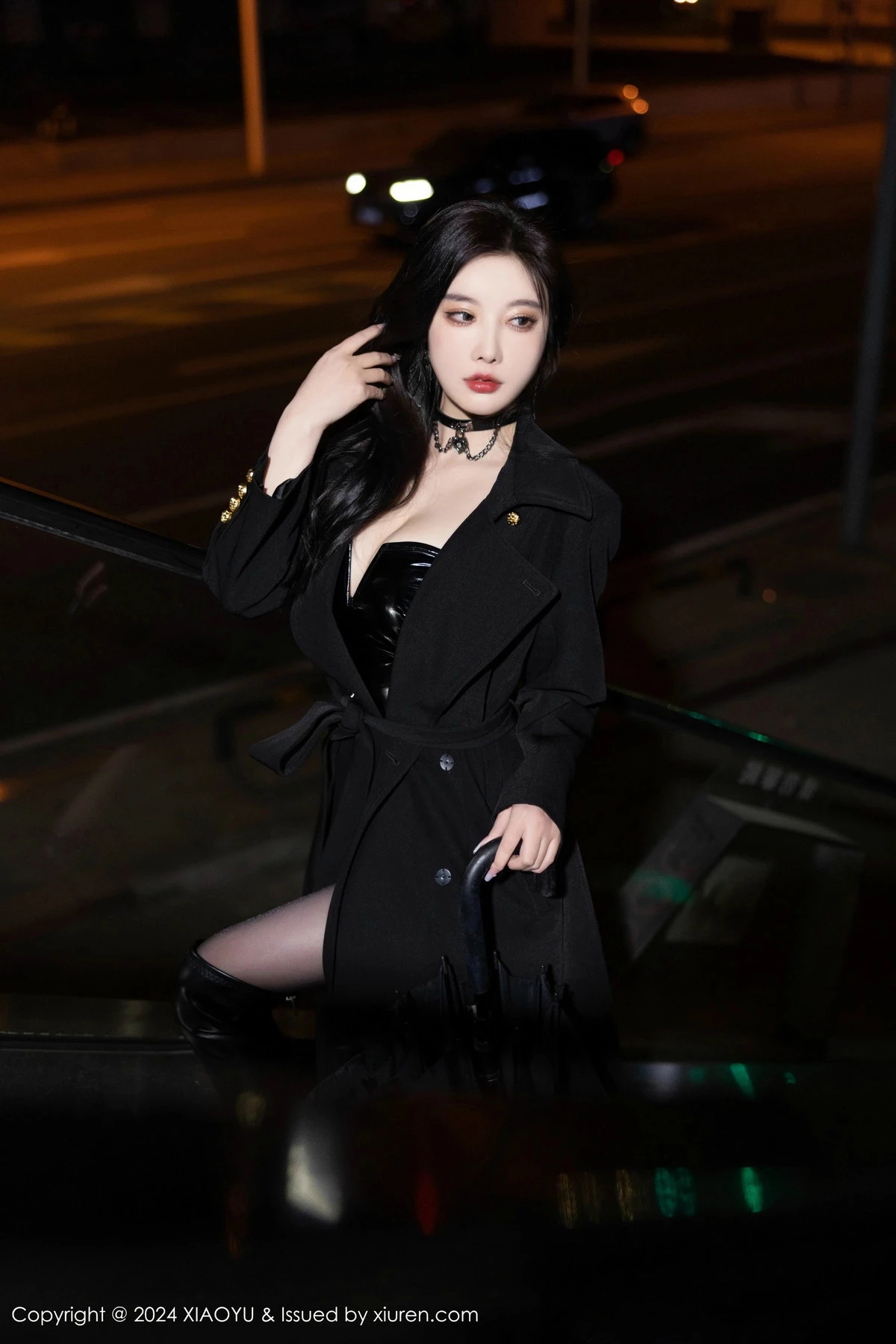 秀人集.com_[XiaoYu画语界]Vol.1241_女神杨晨晨Yome黑色外套露性感黑色皮质内衣秀丰腴身材诱惑写真85P