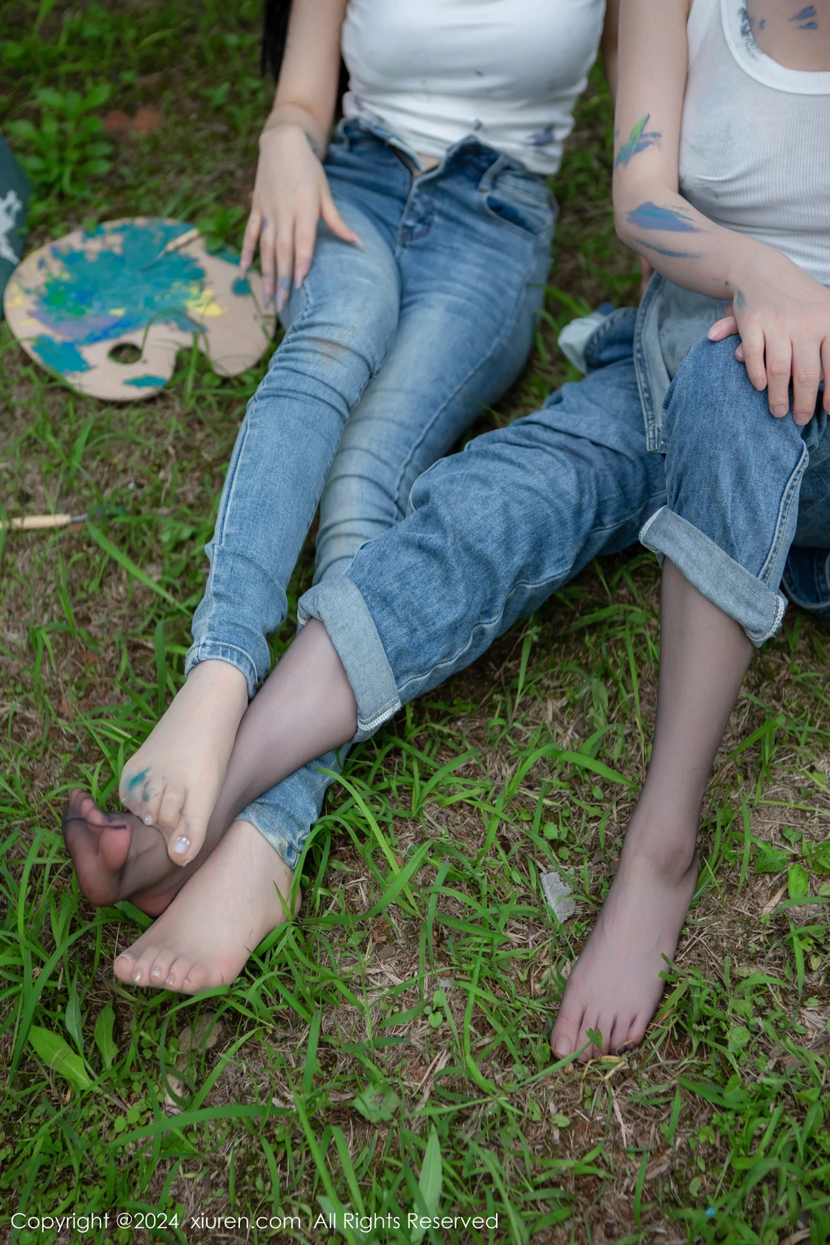 秀人集.com_[XiuRen秀人网]No.8638_模特合集豆瓣酱户外性感白T配牛仔裤露超薄丝袜秀美腿诱惑写真73P