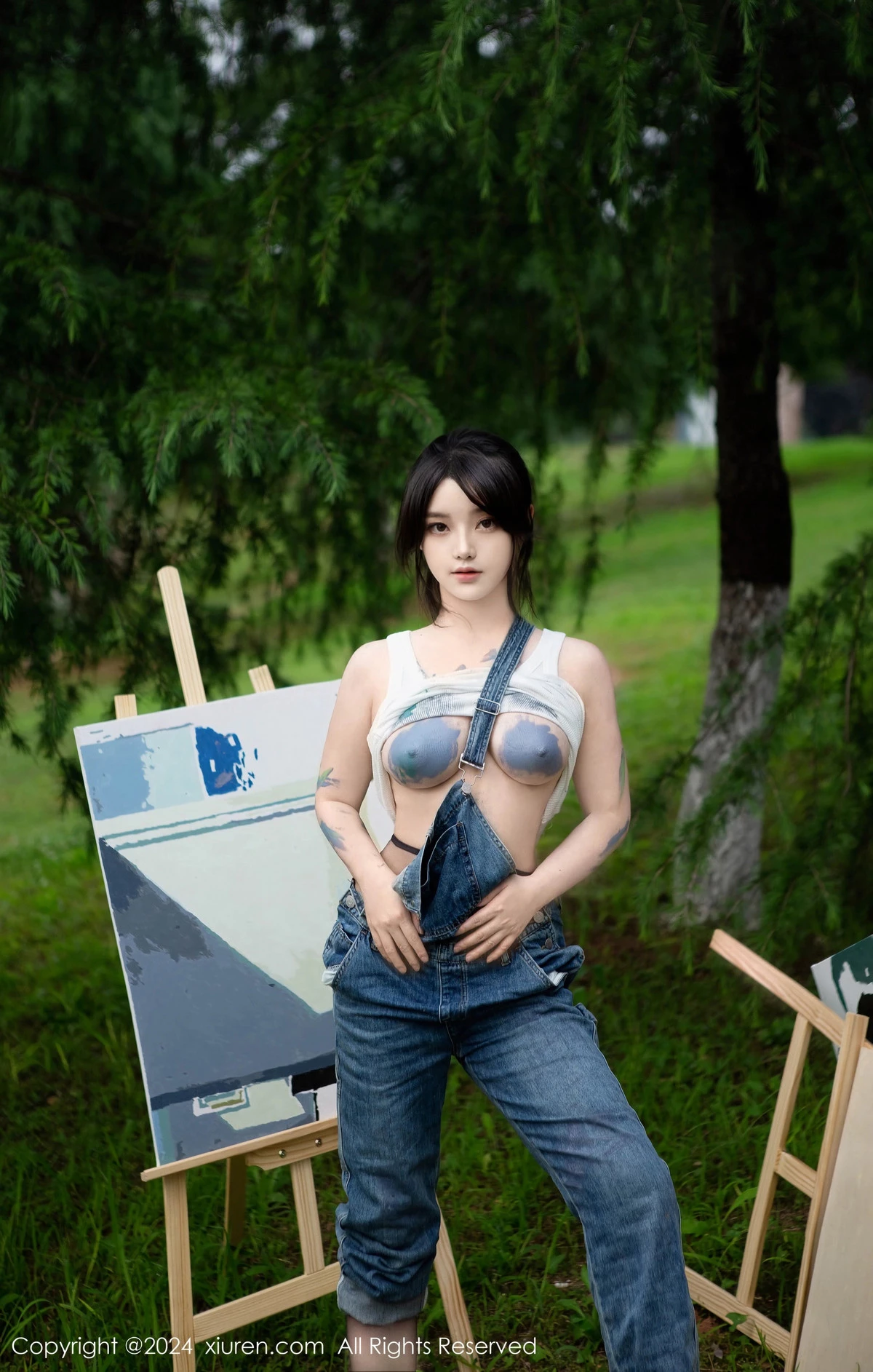 秀人集.com_[XiuRen秀人网]No.8638_模特合集豆瓣酱户外性感白T配牛仔裤露超薄丝袜秀美腿诱惑写真73P