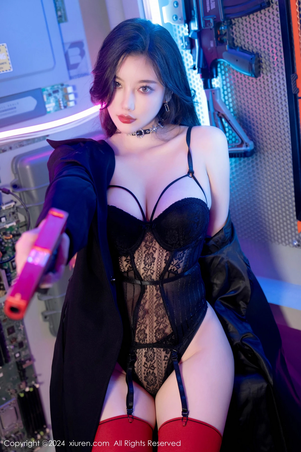 秀人集.com_[XiuRen秀人网]No.8776_女神杨晨晨Yome黑色渔网连体衣+黑色情趣蕾丝内衣惹火诱惑写真90P