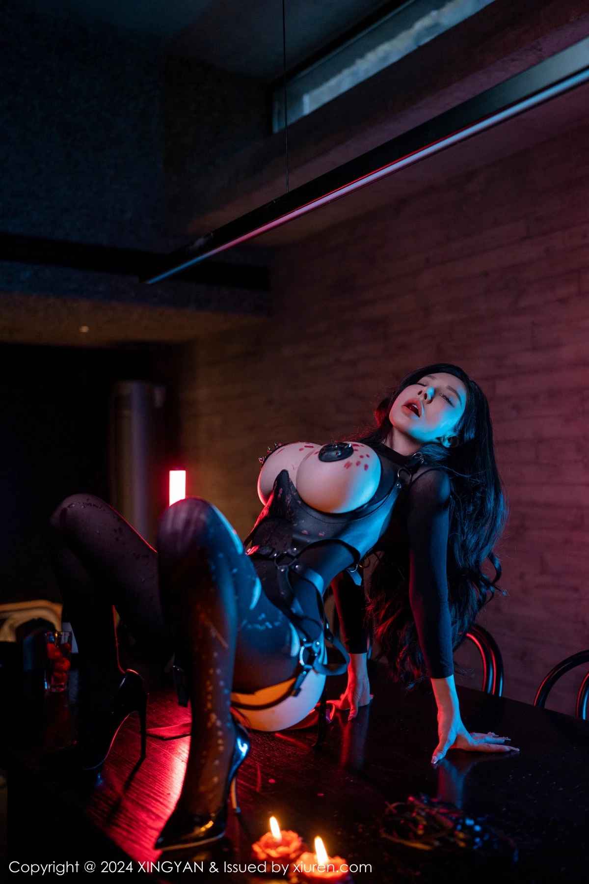 秀人集.com_[XINGYAN星颜社]VOL.248_模特潘思沁性感黑色轻透网纱连体衣秀巨乳肥臀惹火诱惑写真81P