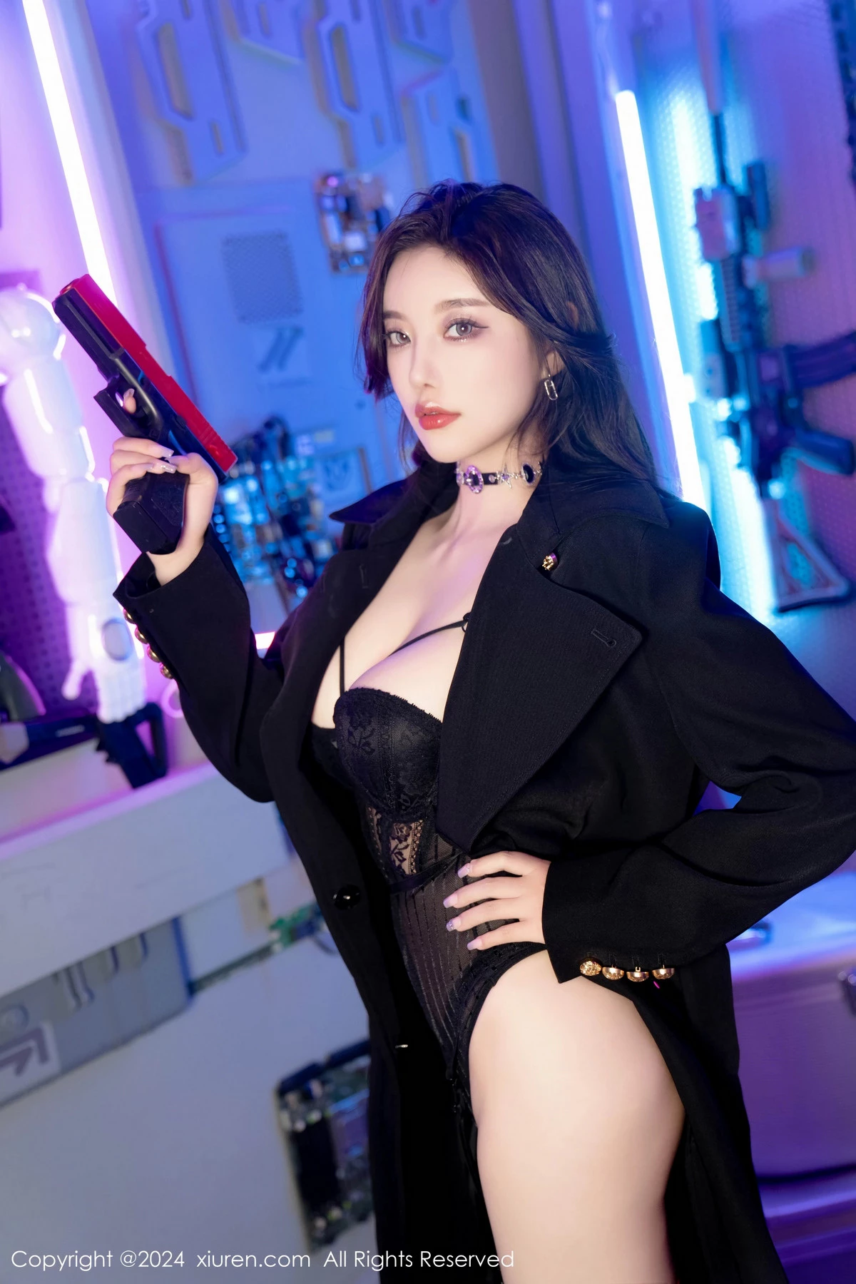 秀人集.com_[XiuRen秀人网]No.8776_女神杨晨晨Yome黑色渔网连体衣+黑色情趣蕾丝内衣惹火诱惑写真90P