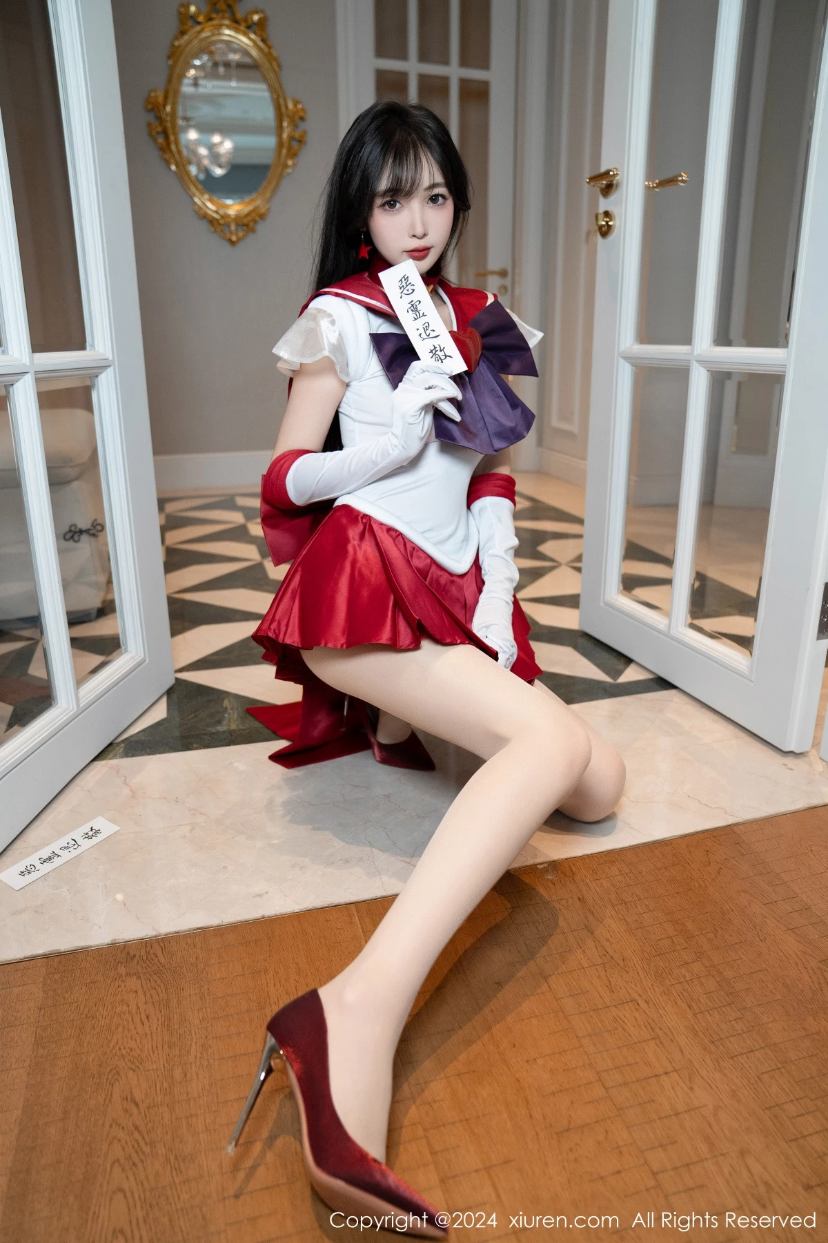 秀人集.com_[XiuRen秀人网]No.8800_模特林星阑性感白色上衣配红短裙露超薄肉丝秀曼妙身姿诱惑写真80P