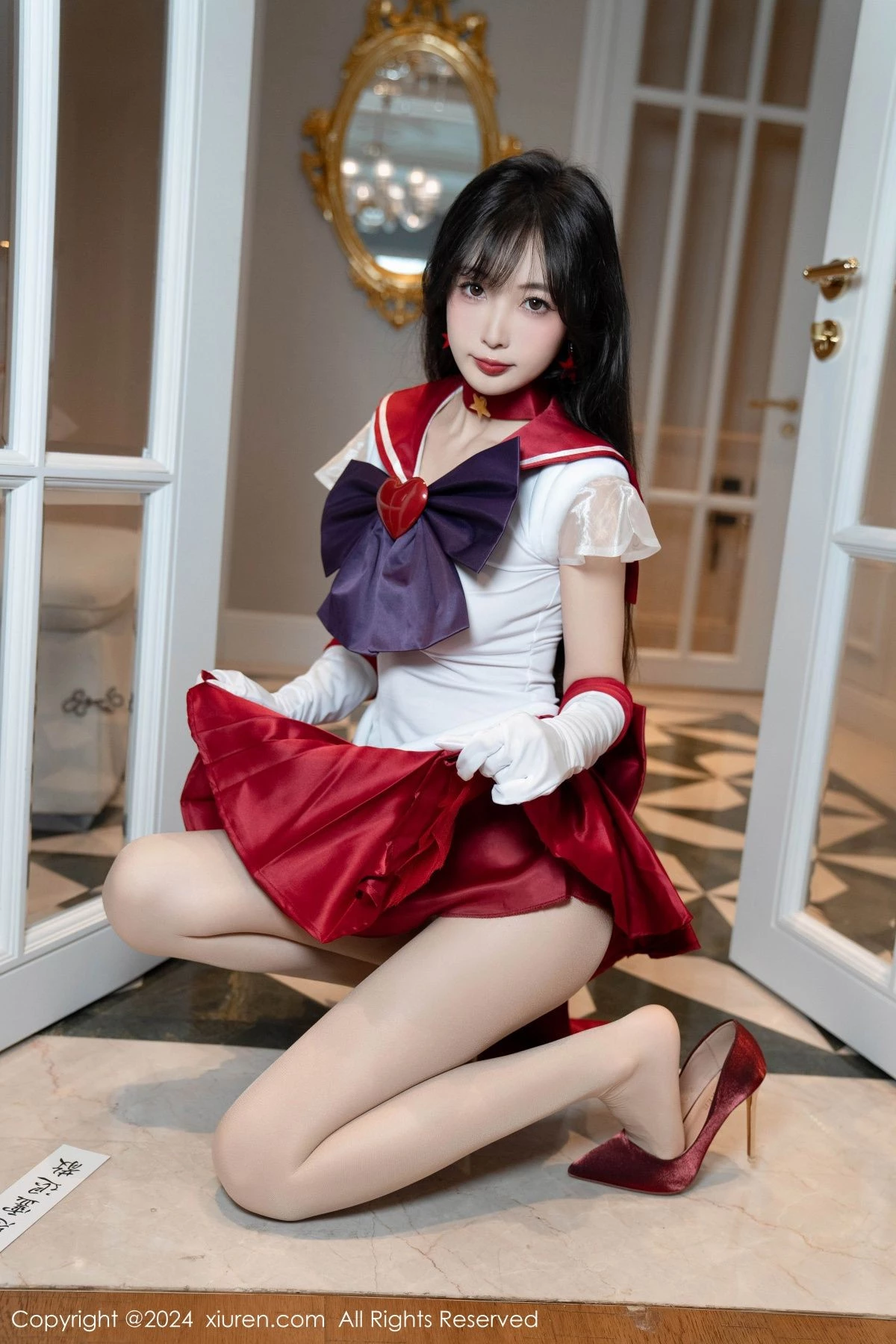 秀人集.com_[XiuRen秀人网]No.8800_模特林星阑性感白色上衣配红短裙露超薄肉丝秀曼妙身姿诱惑写真80P