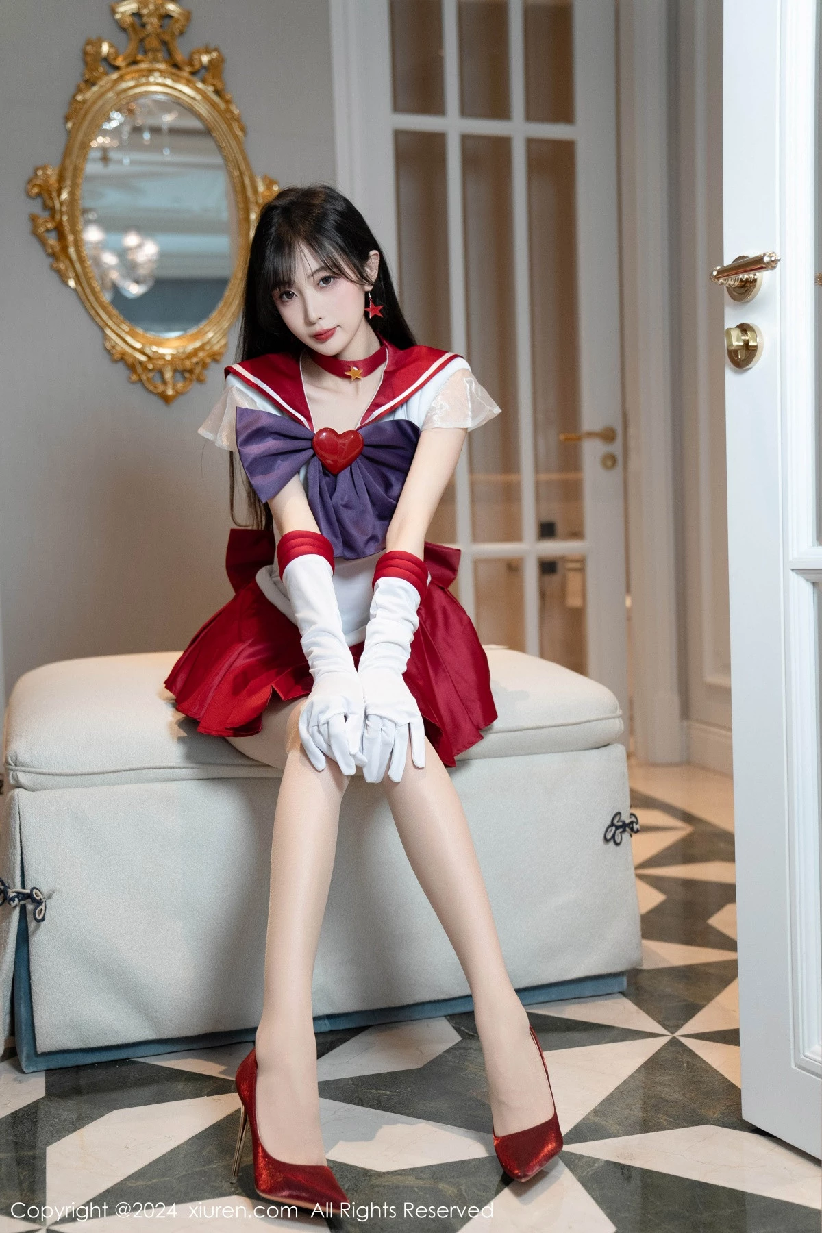 秀人集.com_[XiuRen秀人网]No.8800_模特林星阑性感白色上衣配红短裙露超薄肉丝秀曼妙身姿诱惑写真80P