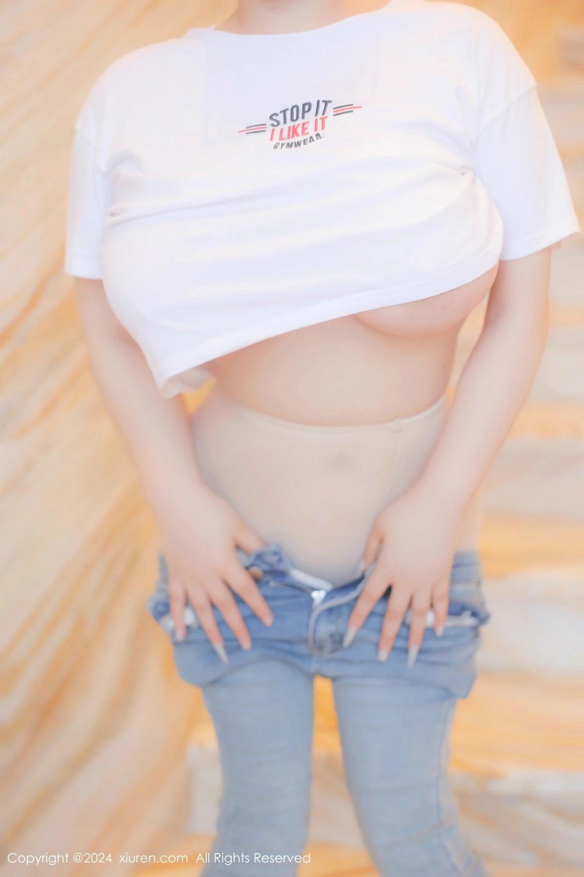 秀人集.com_[XiuRen秀人网]No.8809_模特娜娜子yy性感白T配牛仔裤露超薄肉丝秀丰满身材惹火诱惑写真80P