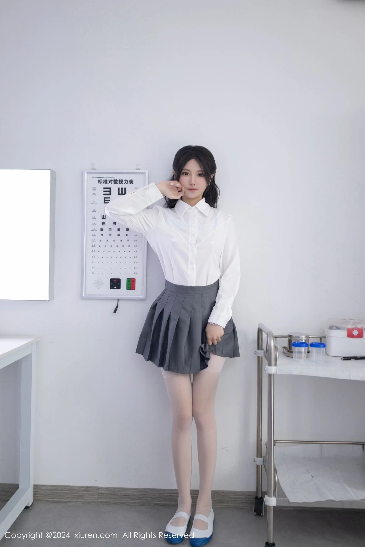 秀人集.com_[XiuRen秀人网]No.8852_模特幼幼私房性感白色JK制服配白色丝袜秀曼妙身姿惹火诱惑写真80P