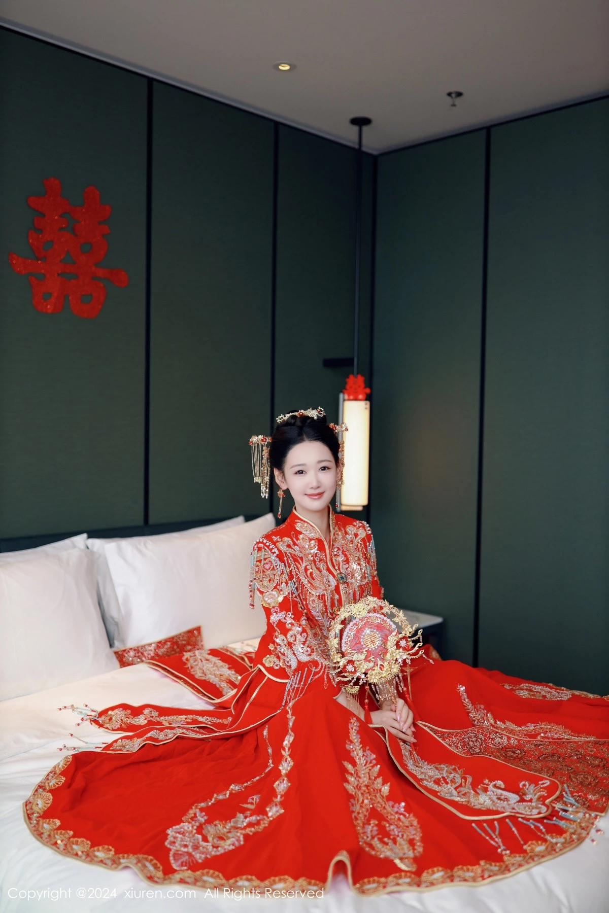 秀人集.com_[XiuRen秀人网]No.8972_模特唐安琪性感红色新娘服饰露红色内衣配超薄肉丝撩人诱惑写真79P