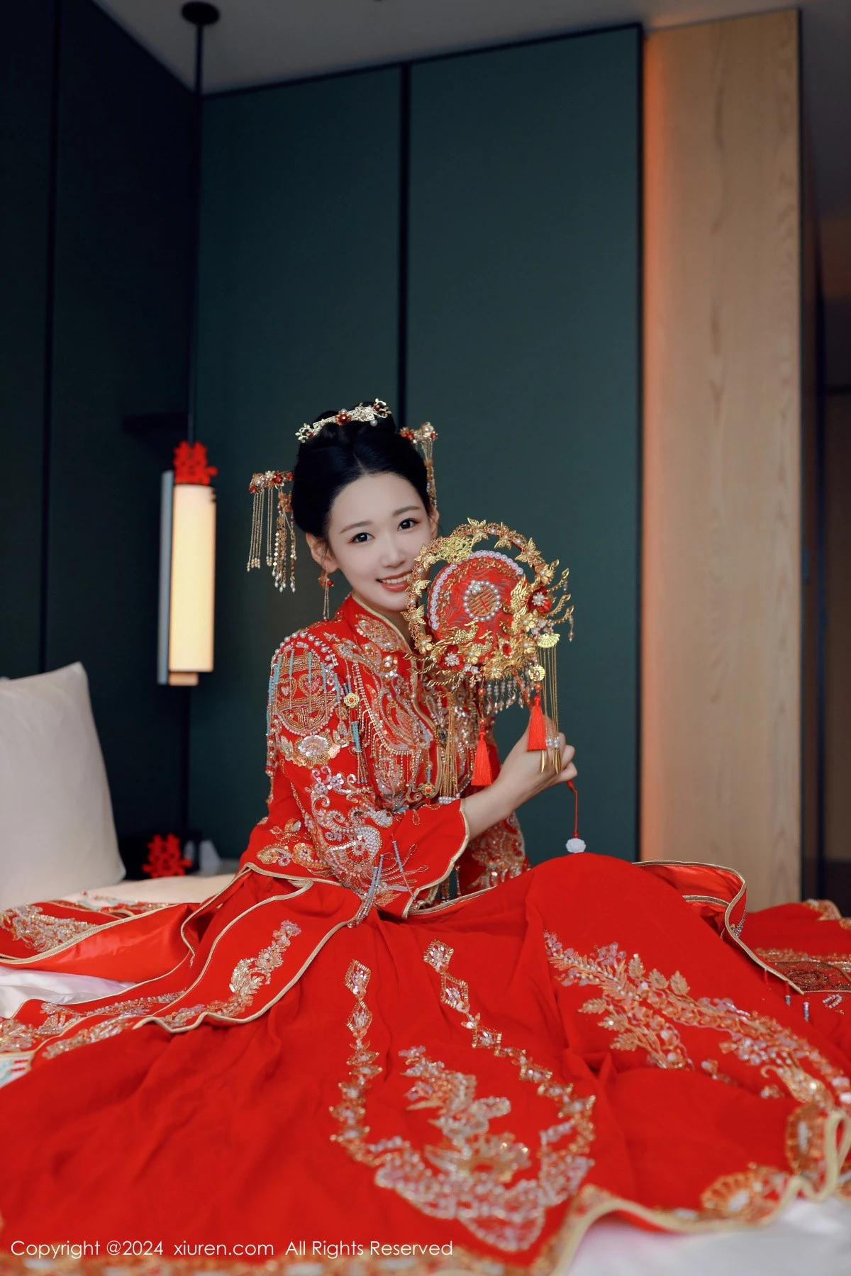 秀人集.com_[XiuRen秀人网]No.8972_模特唐安琪性感红色新娘服饰露红色内衣配超薄肉丝撩人诱惑写真79P