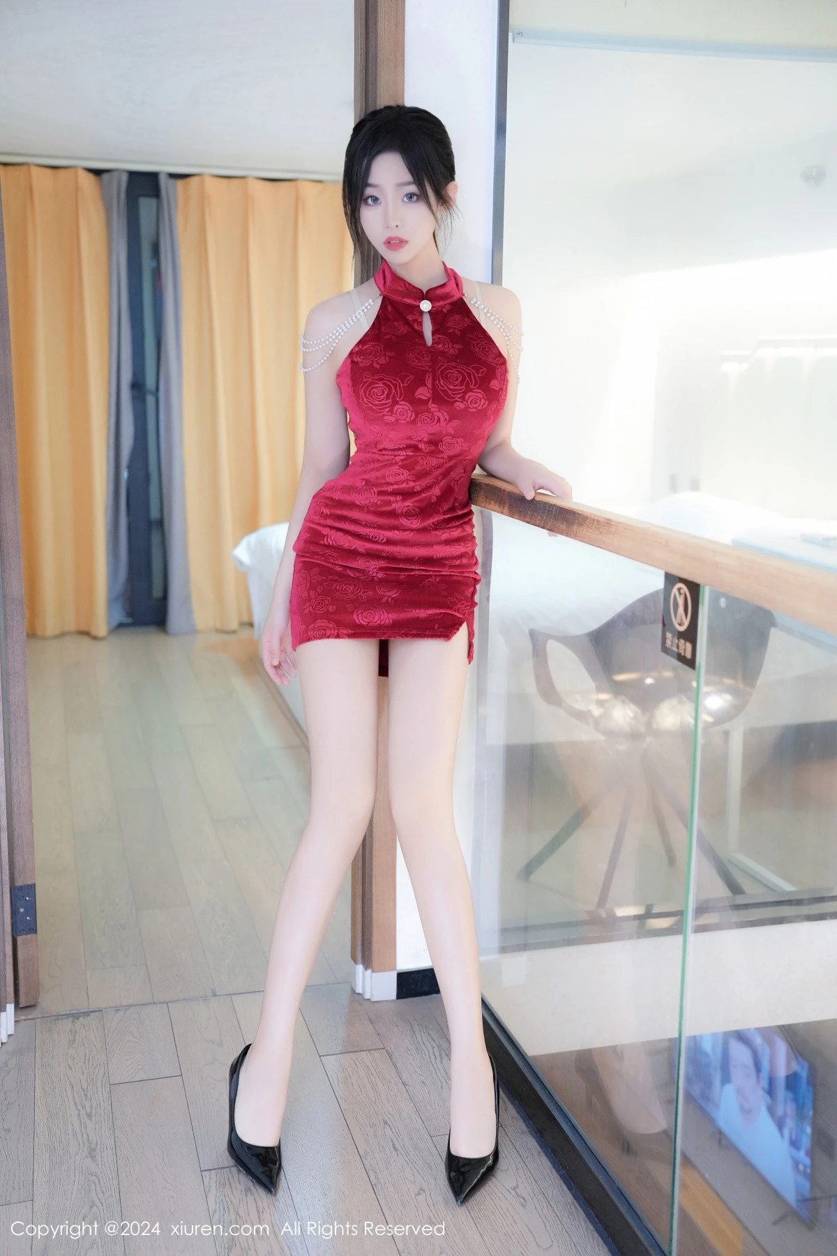 秀人集.com_[XiuRen秀人网]No.9078_模特董林越性感红色短裙露肉色蕾丝情趣内衣秀丰腴身材诱惑写真69P