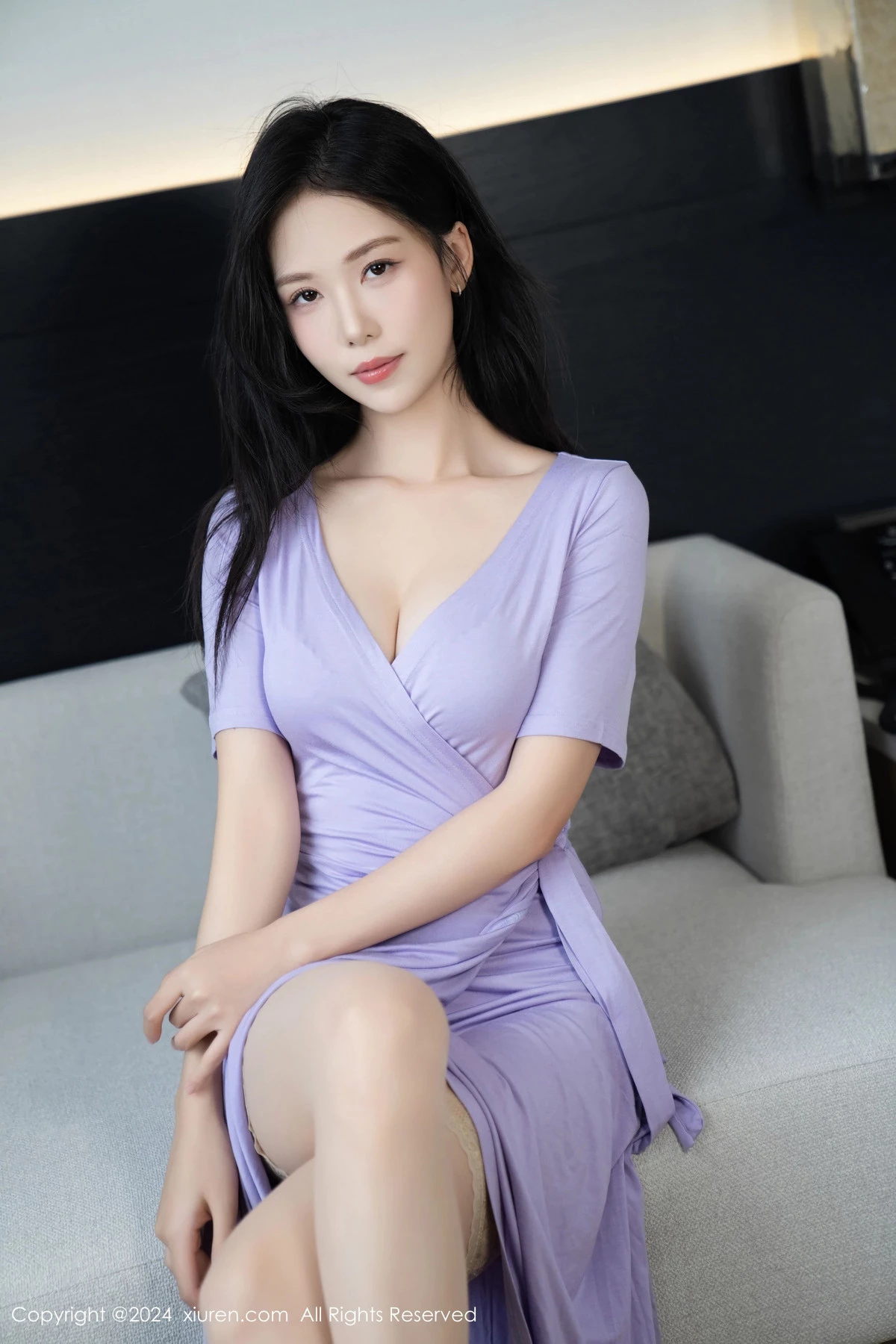 秀人集.com_[XiuRen秀人网]No.9094_模特利世性感紫色连衣裙露灰色内衣配肉丝袜秀曼妙身姿诱惑写真100P