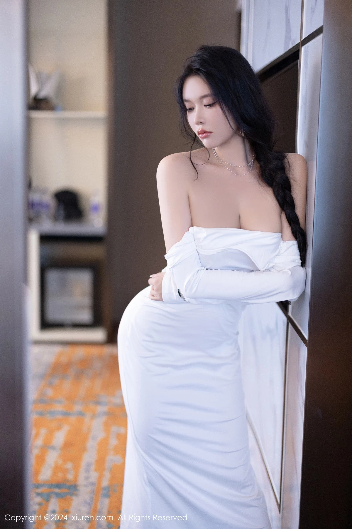 秀人集.com_[XiuRen秀人网]No.9115_模特娜比性感白色连衣裙+黑色蕾丝情趣内衣秀凹凸身材诱惑写真81P