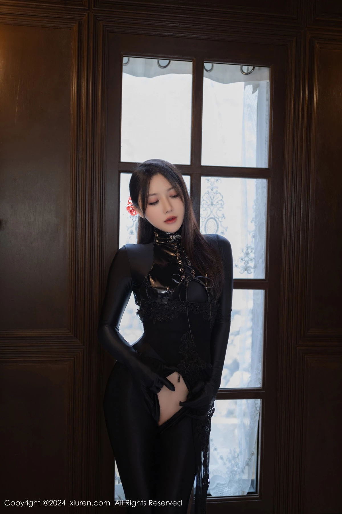 秀人集.com_[XiuRen秀人网]No.9125_模特鱼子酱Fish私房性感黑色紧身连体衣秀曼妙身姿撩人诱惑写真80P