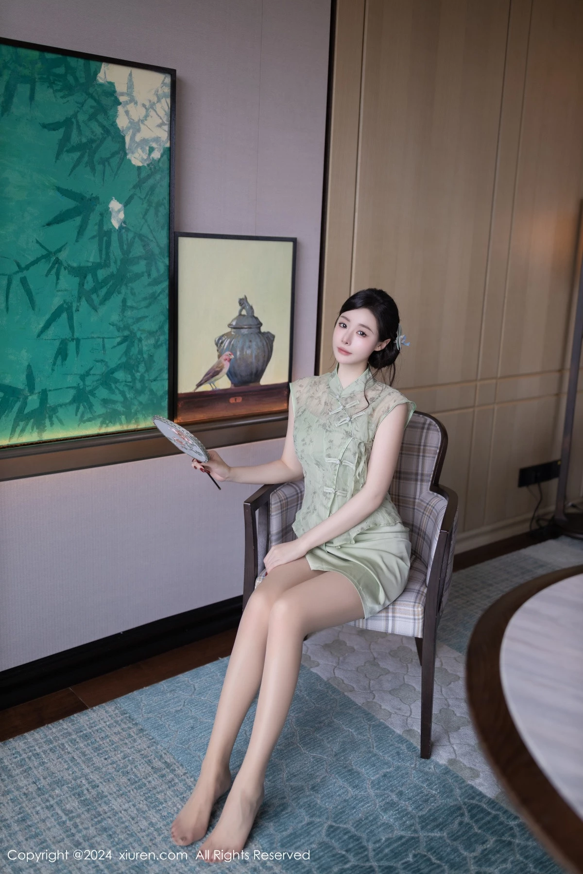 秀人集.com_[XiuRen秀人网]No.9124_模特小逗逗性感浅色古风服饰配超薄无内肉丝秀曼妙身材诱惑写真81P