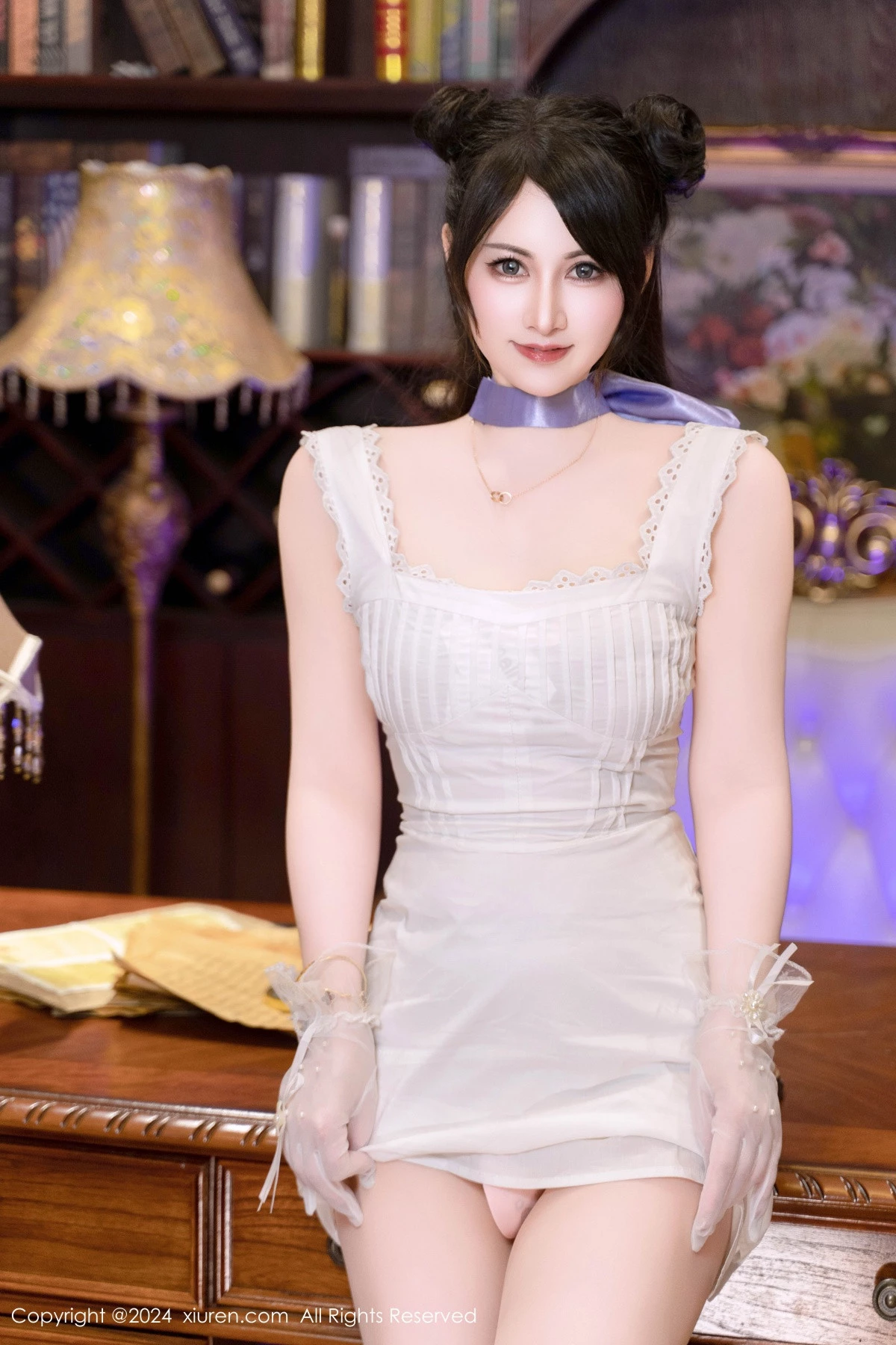 秀人集.com_[XiuRen秀人网]No.9214_模特诗诗kiki私房性感白色蕾丝裙配超薄肉丝秀完美身材诱惑写真116P