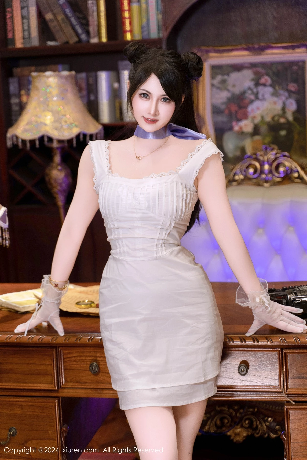 秀人集.com_[XiuRen秀人网]No.9214_模特诗诗kiki私房性感白色蕾丝裙配超薄肉丝秀完美身材诱惑写真116P