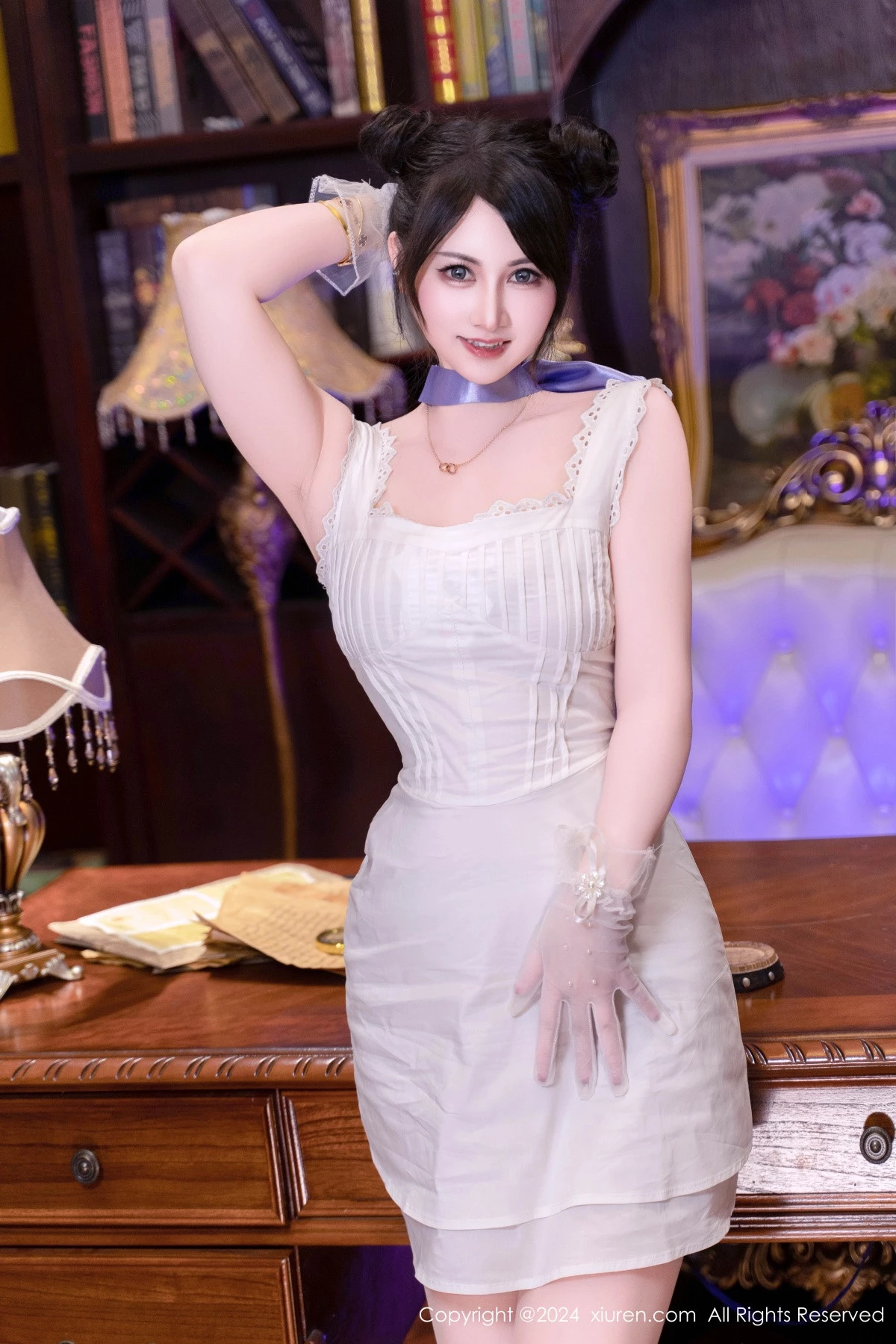 秀人集.com_[XiuRen秀人网]No.9214_模特诗诗kiki私房性感白色蕾丝裙配超薄肉丝秀完美身材诱惑写真116P