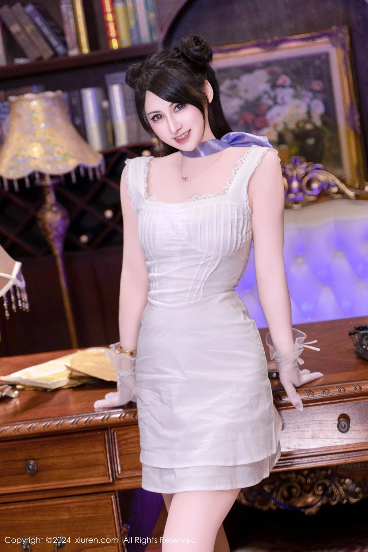 秀人集.com_[XiuRen秀人网]No.9214_模特诗诗kiki私房性感白色蕾丝裙配超薄肉丝秀完美身材诱惑写真116P