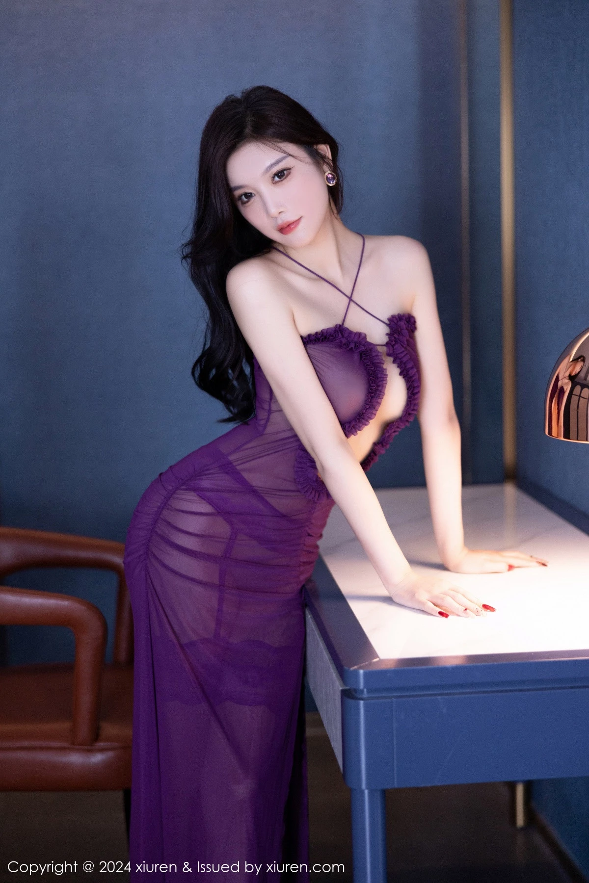 秀人集.com_[XiuRen秀人网]No.9239_女神杨晨晨Yome紫色轻透情趣服饰配紫丝吊袜秀丰腴身姿诱惑写真81P