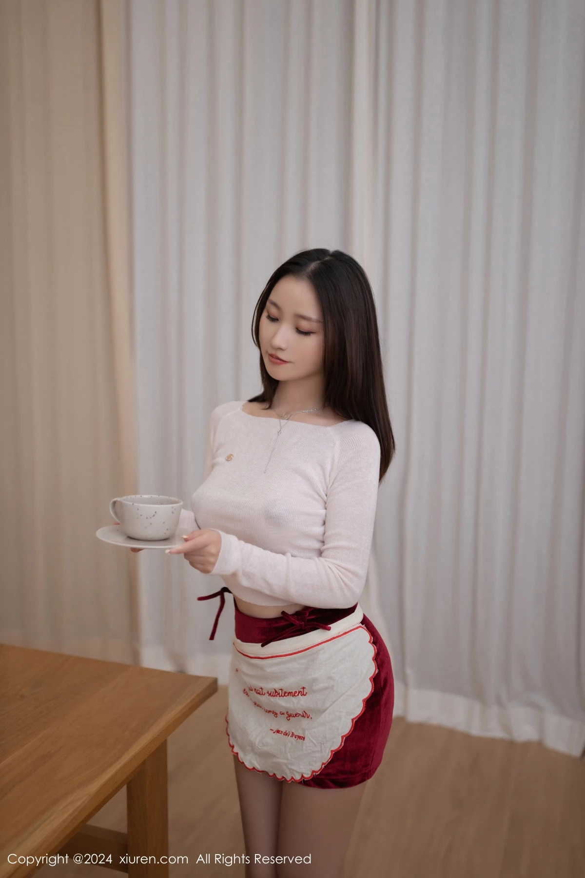 秀人集.com_[XiuRen秀人网]No.9255_模特杏子Yada性感白色T恤露黑色蕾丝内衣秀曼妙身姿诱惑写真82P