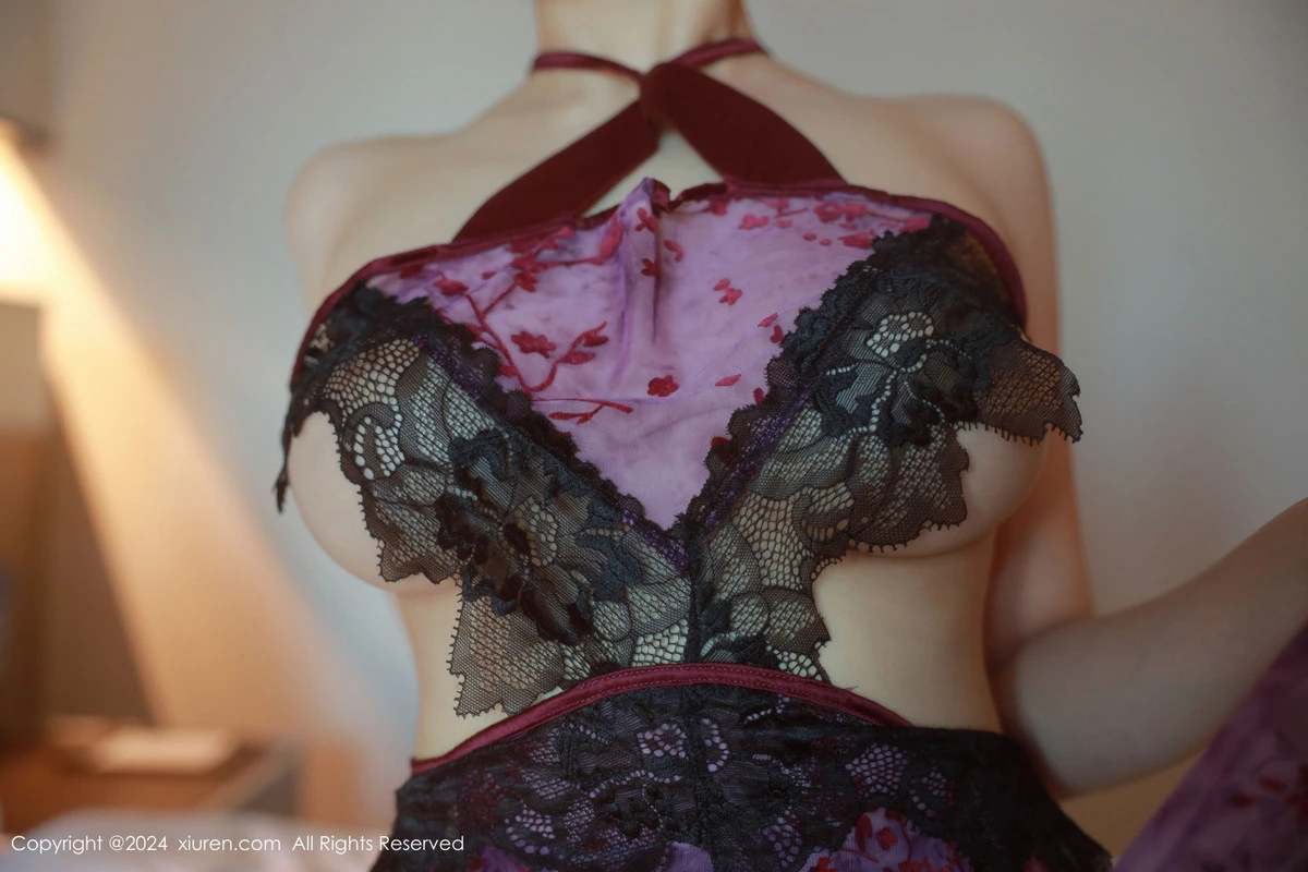 秀人集.com_[XiuRen秀人网]No.9292_模特唐翩翩性感紫黑色情趣内衣配黑丝吊袜秀完美身材诱惑写真87P