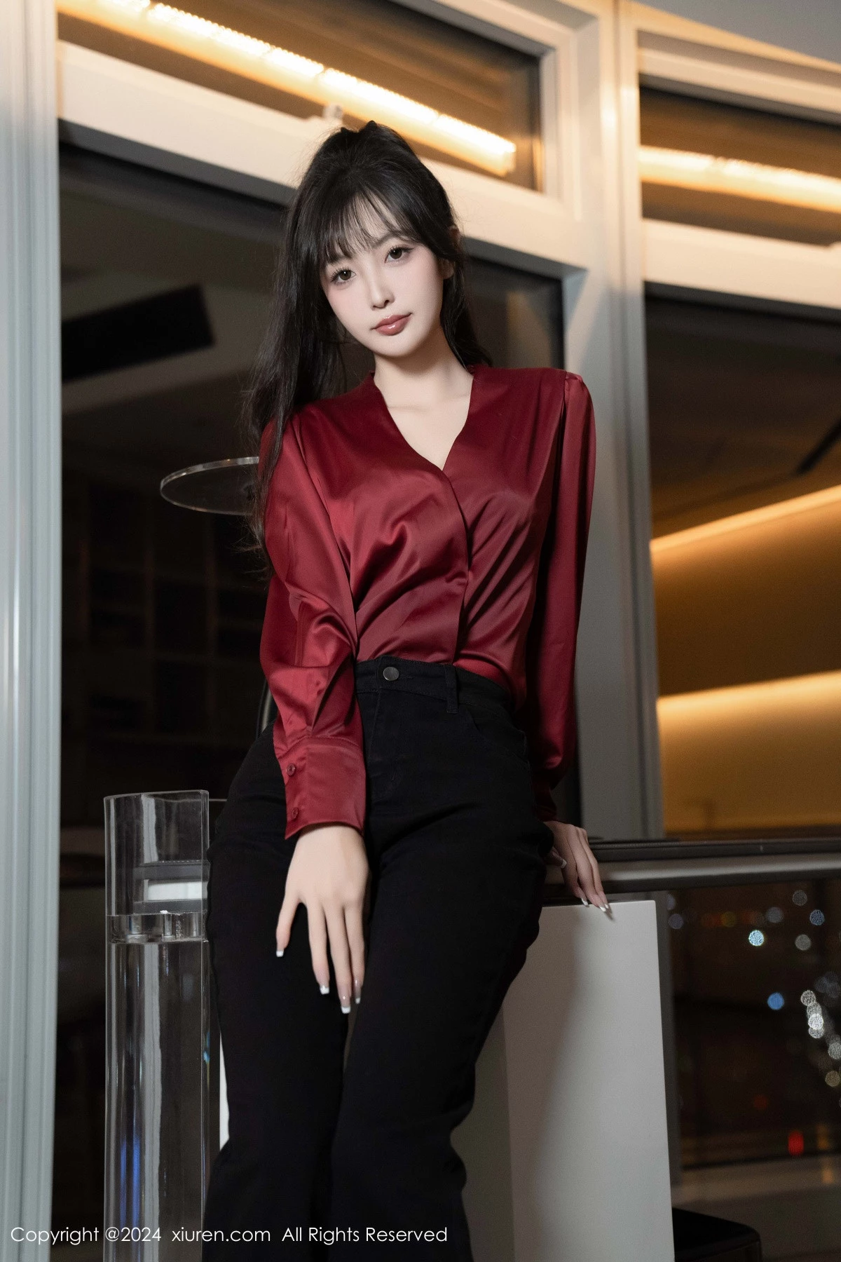 秀人集.com_[XiuRen秀人网]No.9299_模特林星阑私房性感黑色蕾丝内衣配开档黑丝秀曼妙身姿诱惑写真94P