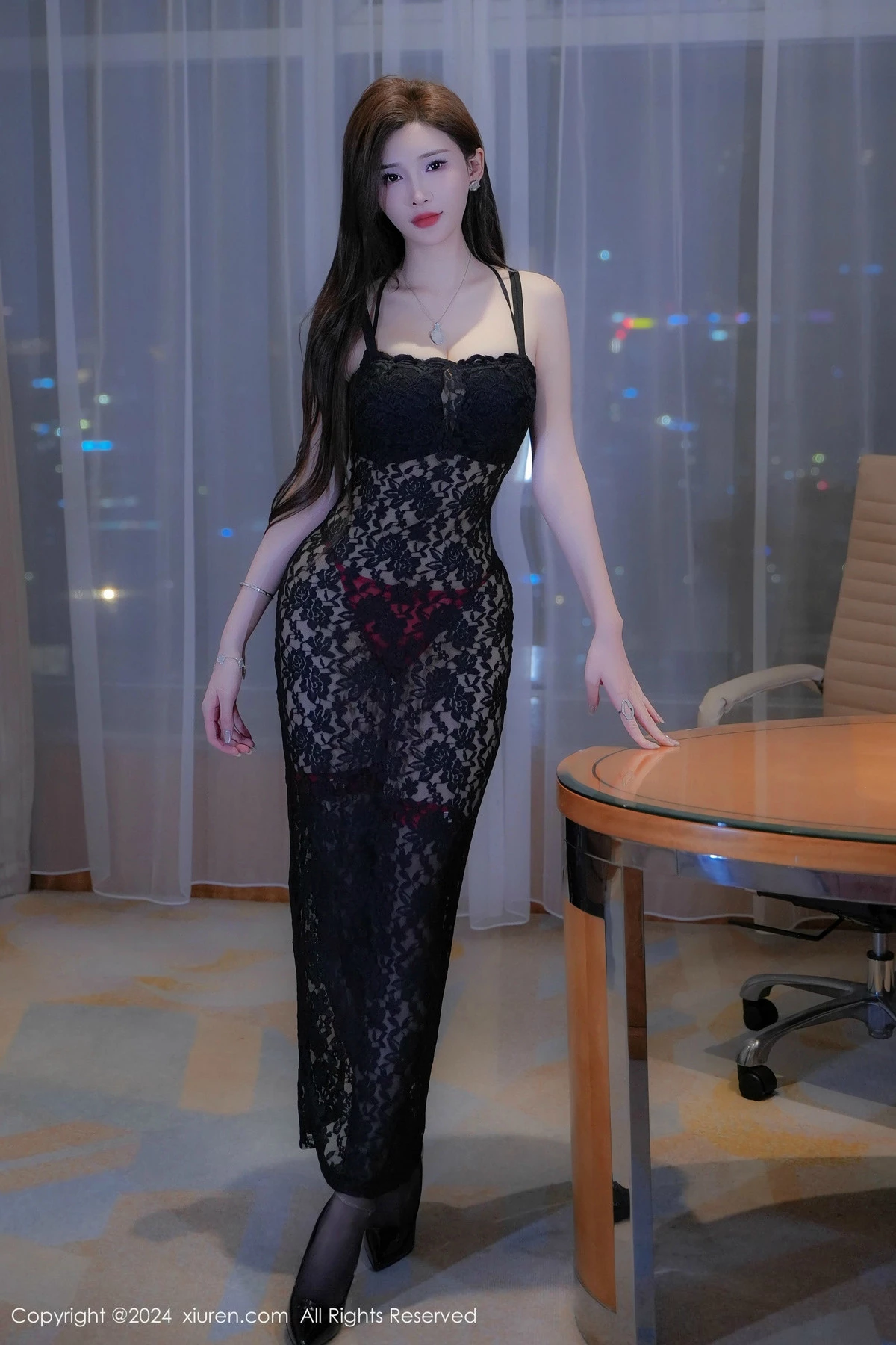 秀人集.com_[XiuRen秀人网]No.9411_女神Carol周妍希X性感黑色情趣内衣配黑丝袜秀丰满身材诱惑写真80P