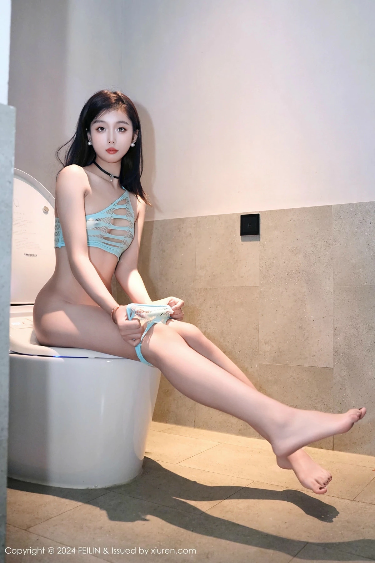 秀人集.com_[FeiLin嗲囡囡]VOL.482_模特江念鱼私房性感绿色网状情趣服饰秀完美身材迷人诱惑写真60P