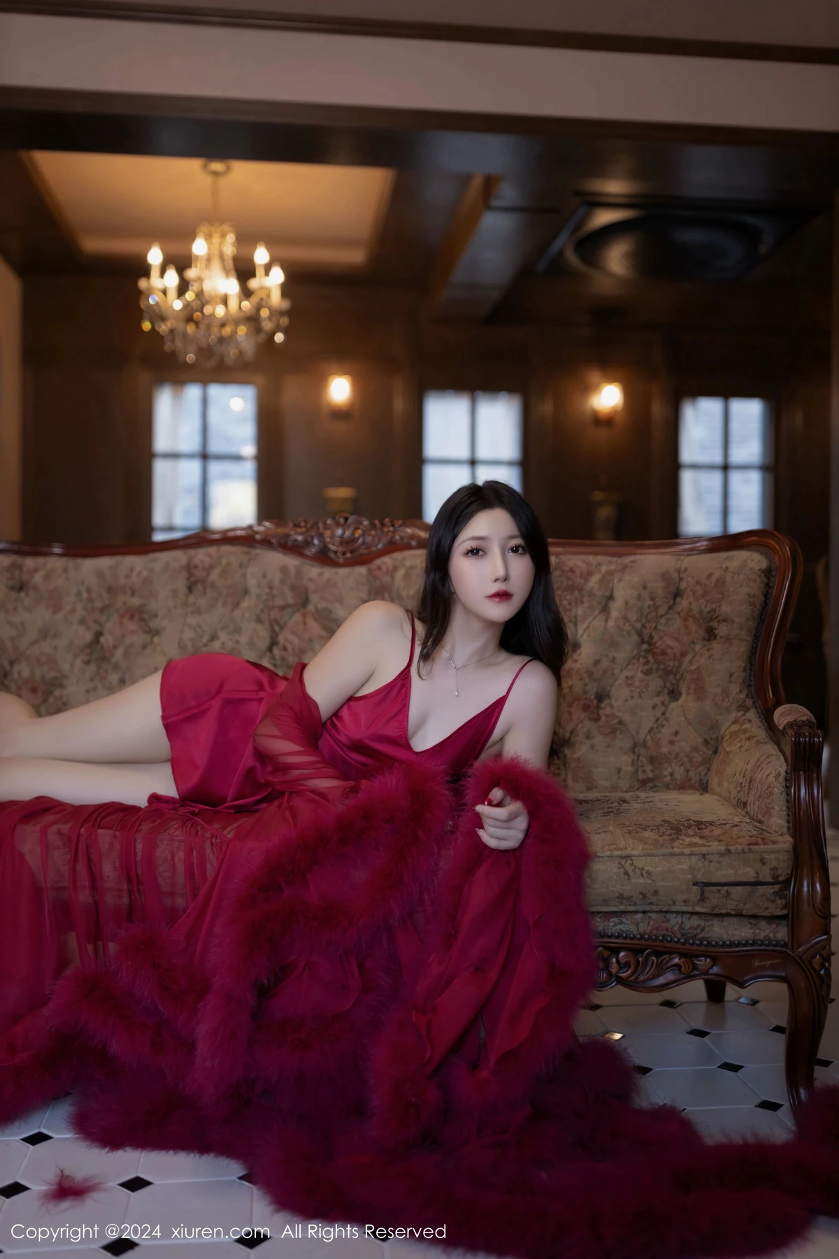 秀人集.com_[XiuRen秀人网]No.9422_模特鱼子酱Fish红玫瑰主题红色吊带连衣裙秀曼妙身姿迷人诱惑写真80P