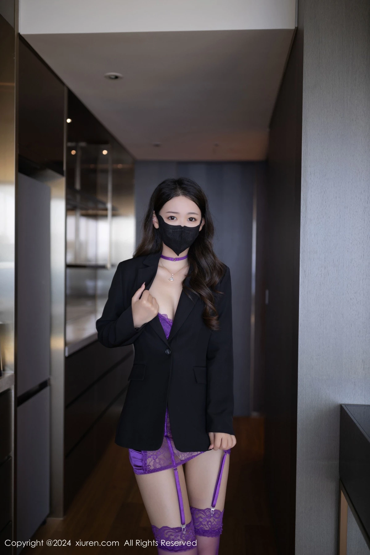 秀人集.com_[XiuRen秀人网]No.9429_模特唐安琪性感紫色情趣内衣配紫丝吊袜秀曼妙身姿完美诱惑写真81P