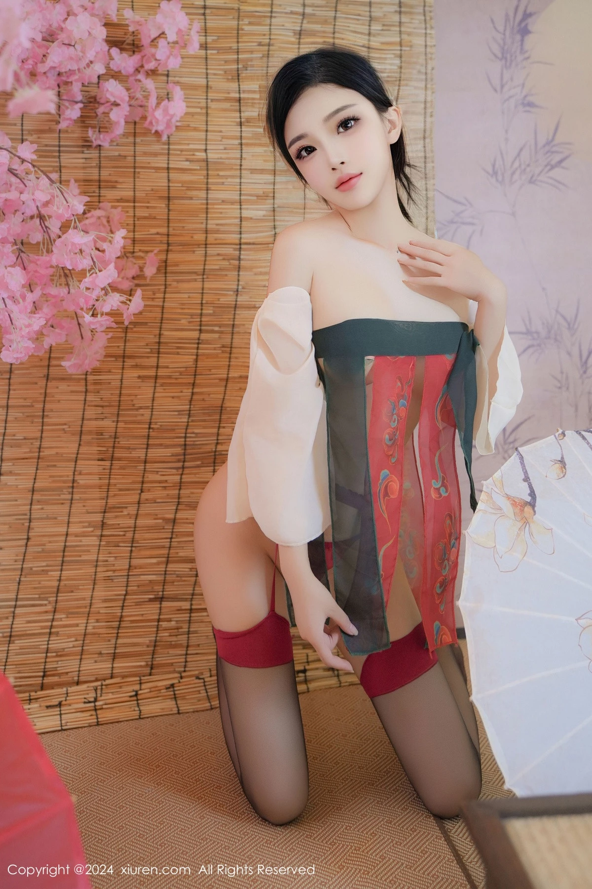 秀人集.com_[XiuRen秀人网]No.9351_模特妙可可Cheese性感薄纱汉服配黑丝吊袜秀丰腴身材诱惑写真80P