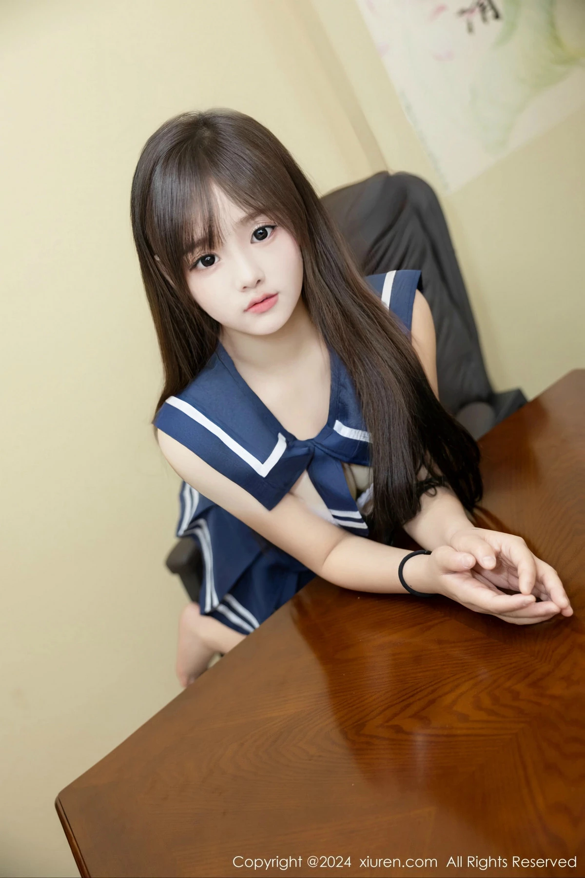 秀人集.com_[XiuRen秀人网]No.9514_模特叶初雪性感白色情趣制服露白色内衣秀完美身材撩人诱惑写真68P