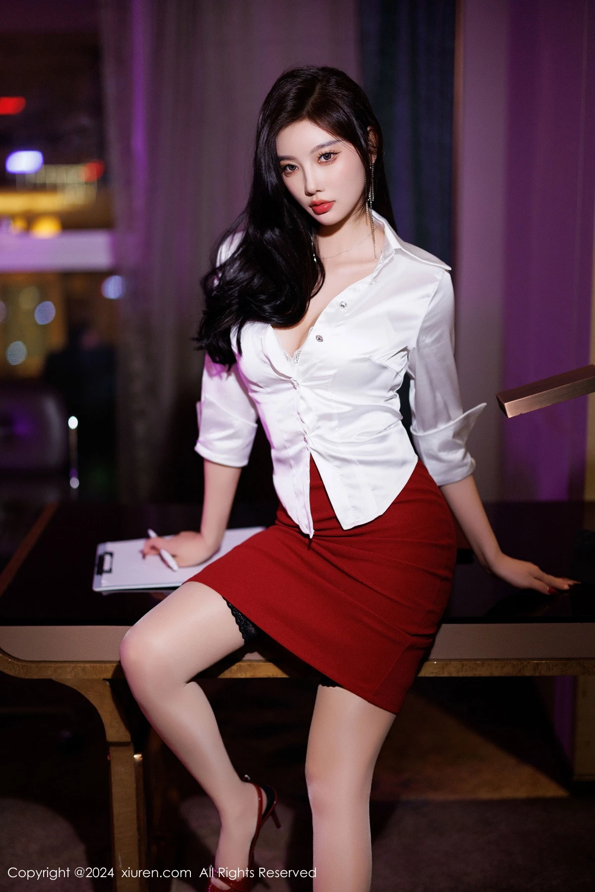 秀人集.com_[XiuRen秀人网]No.9565_女神杨晨晨Yome性感白T配红短裙露白色内衣秀丰腴身材诱惑写真80P