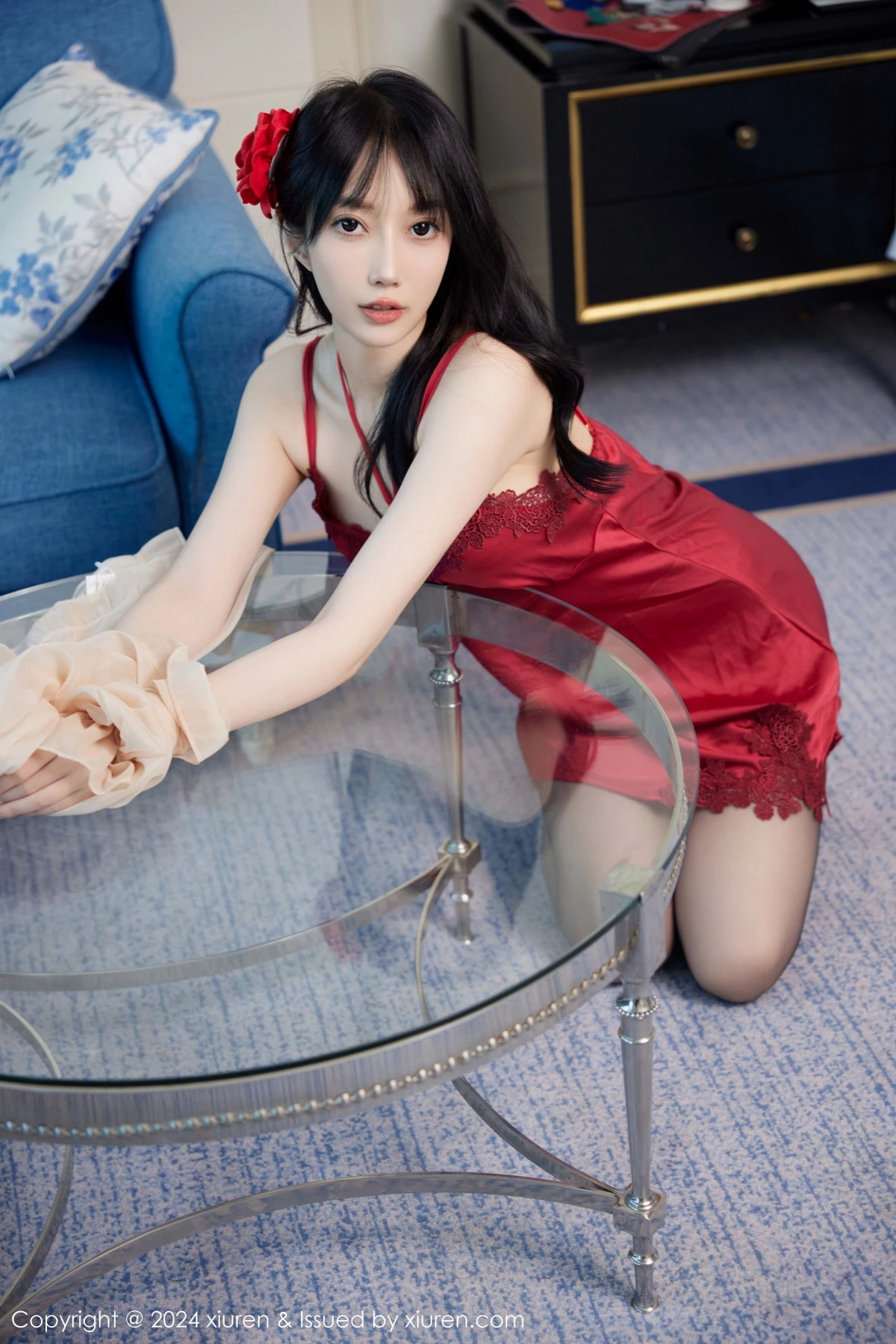 秀人集.com_[XiuRen秀人网]No.9488_模特玥儿玥er性感红色睡裙露红色内衣配超薄黑色秀美腿诱惑写真79P
