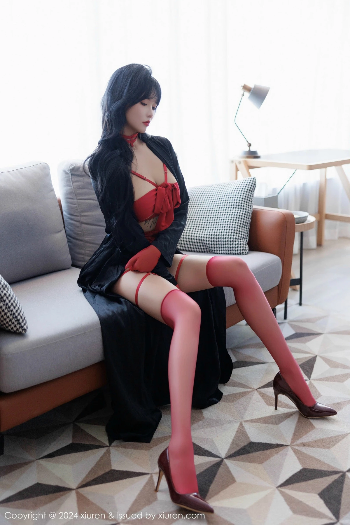 秀人集.com_[XiuRen秀人网]No.9671_模特娜比性感红色情趣内衣配红色丝袜秀凹凸身材完美诱惑写真80P