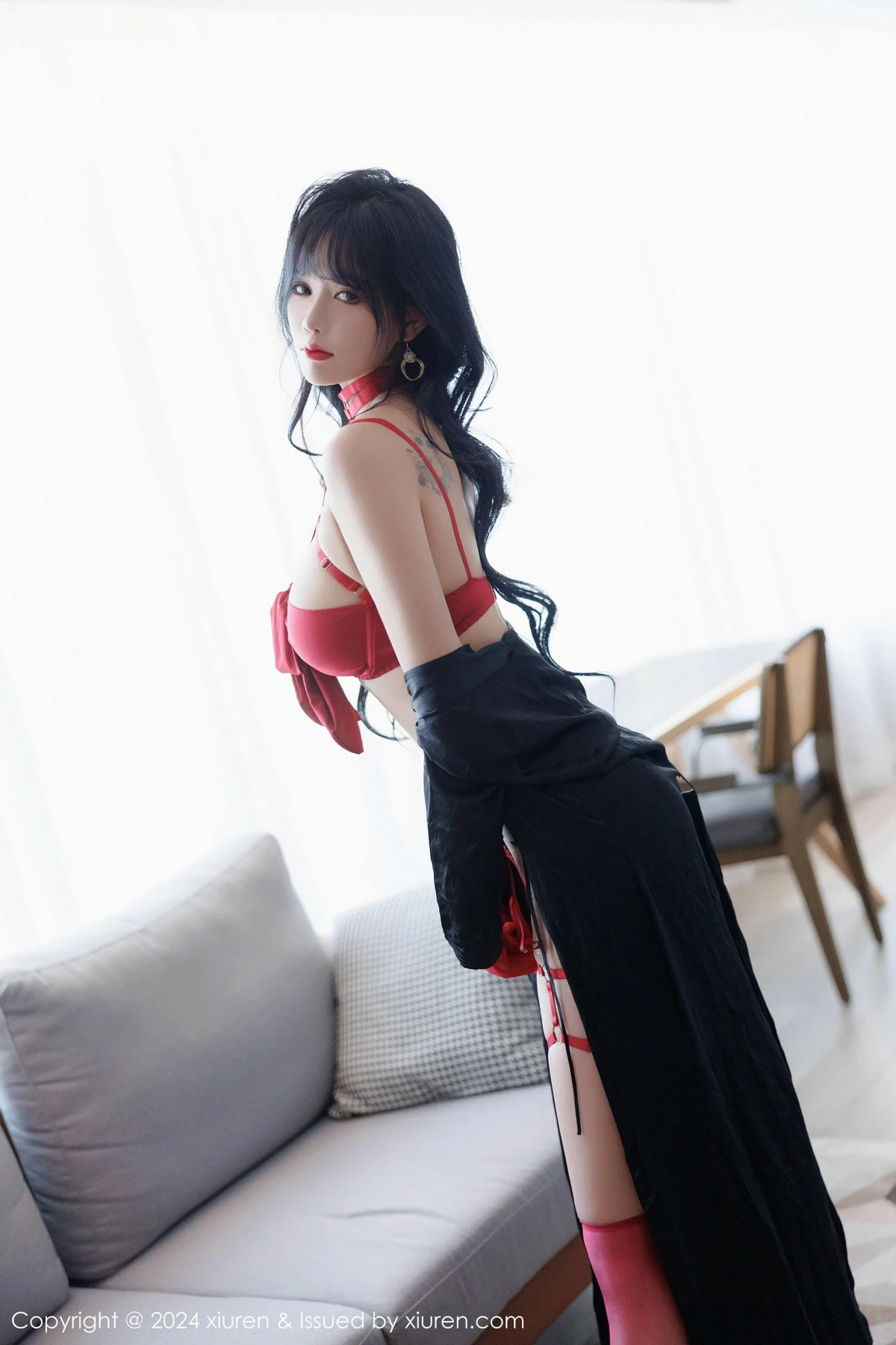 秀人集.com_[XiuRen秀人网]No.9671_模特娜比性感红色情趣内衣配红色丝袜秀凹凸身材完美诱惑写真80P