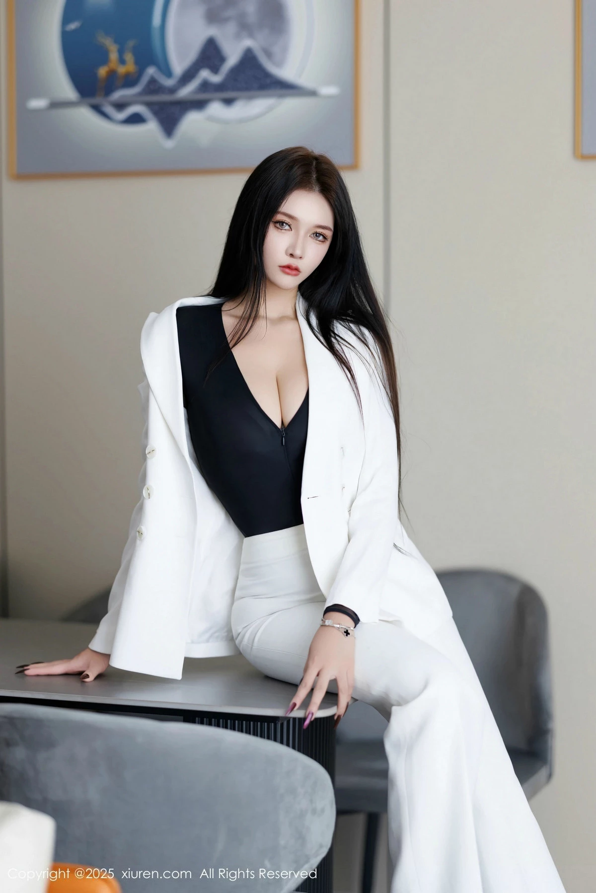 秀人集.com_[XiuRen秀人网]No.9755_模特娜比性感黑色情趣内衣配黑丝吊袜秀凹凸身材完美诱惑写真91P