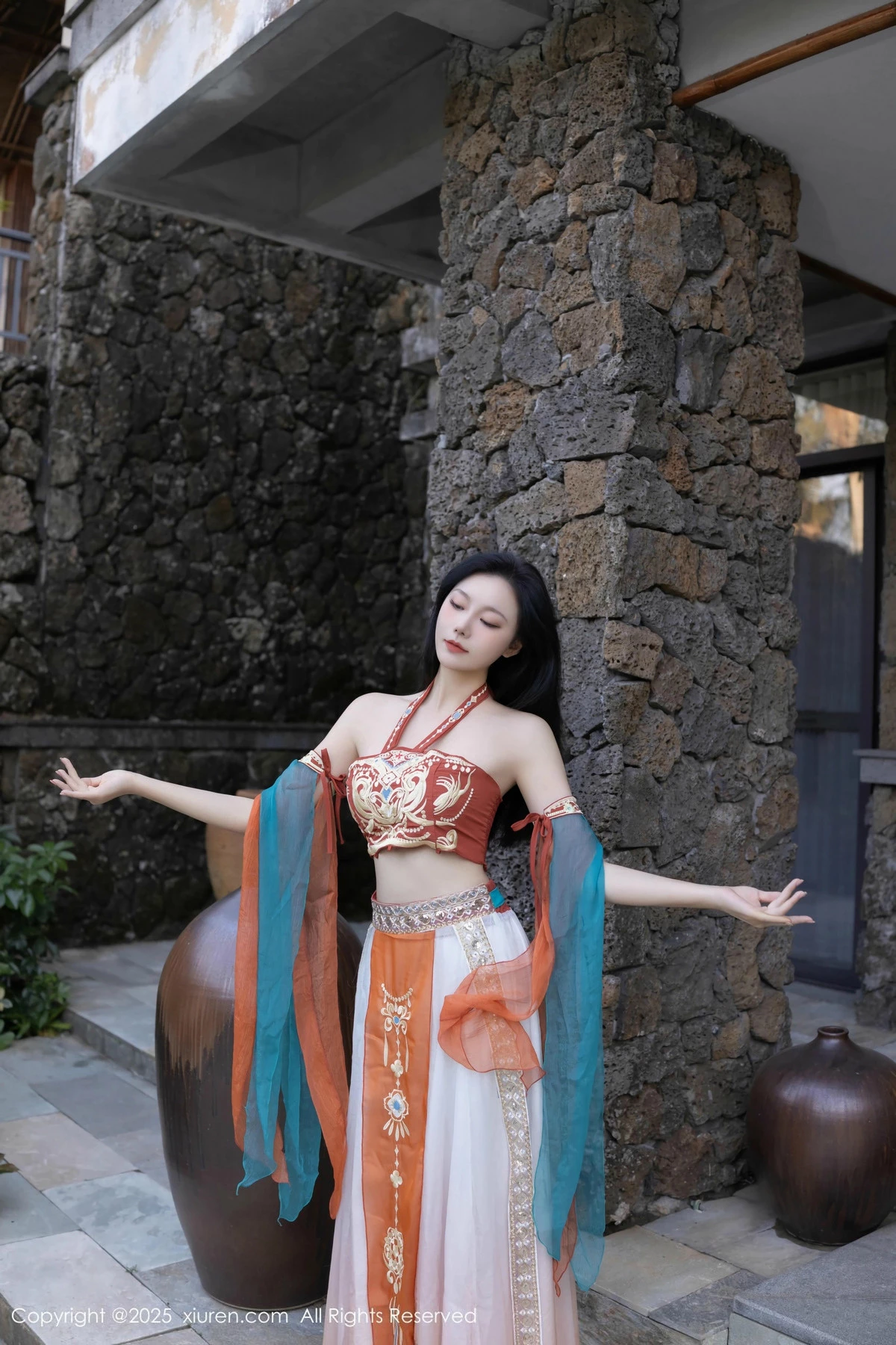 秀人集.com_[XiuRen秀人网]No.9757_模特安然anran性感古风薄纱服饰配超薄肉丝秀丰满身材诱惑写真81P