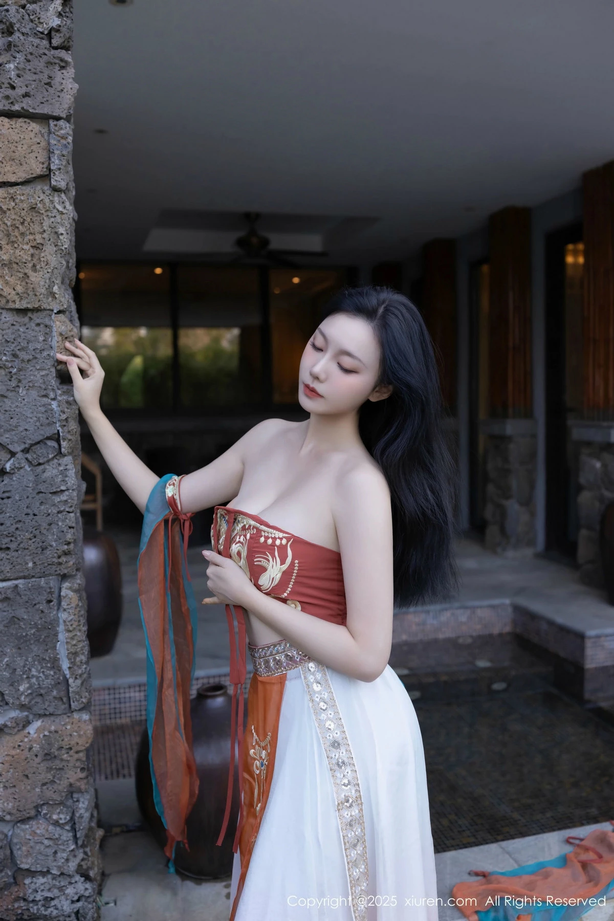 秀人集.com_[XiuRen秀人网]No.9757_模特安然anran性感古风薄纱服饰配超薄肉丝秀丰满身材诱惑写真81P