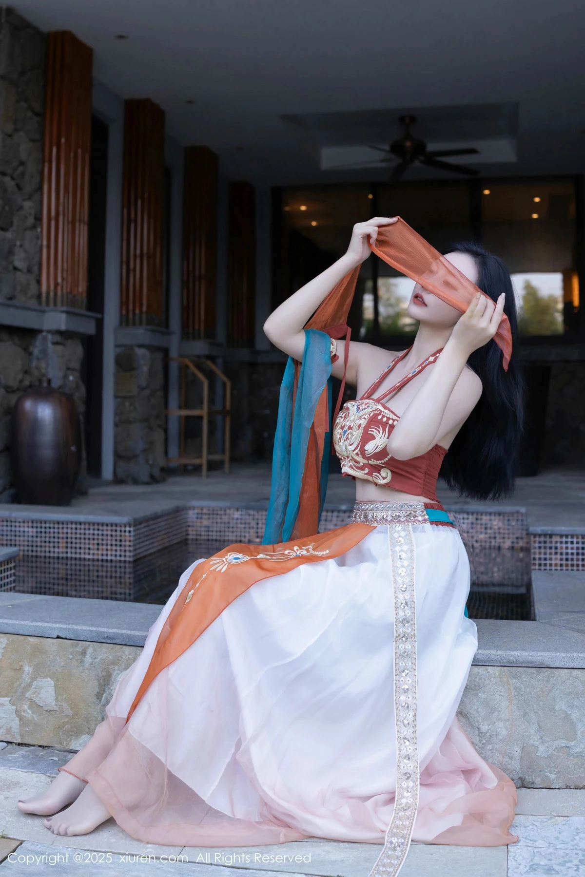 秀人集.com_[XiuRen秀人网]No.9757_模特安然anran性感古风薄纱服饰配超薄肉丝秀丰满身材诱惑写真81P