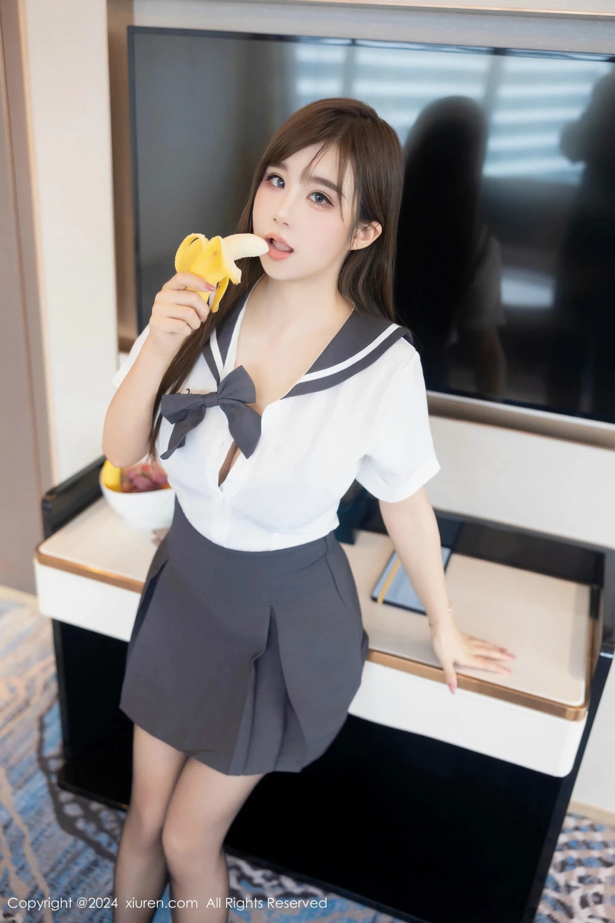 秀人集.com_[XiuRen秀人网]No.9663_模特小肉肉咪性感灰色JK制服配超薄黑丝秀凹凸身材撩人诱惑写真78P