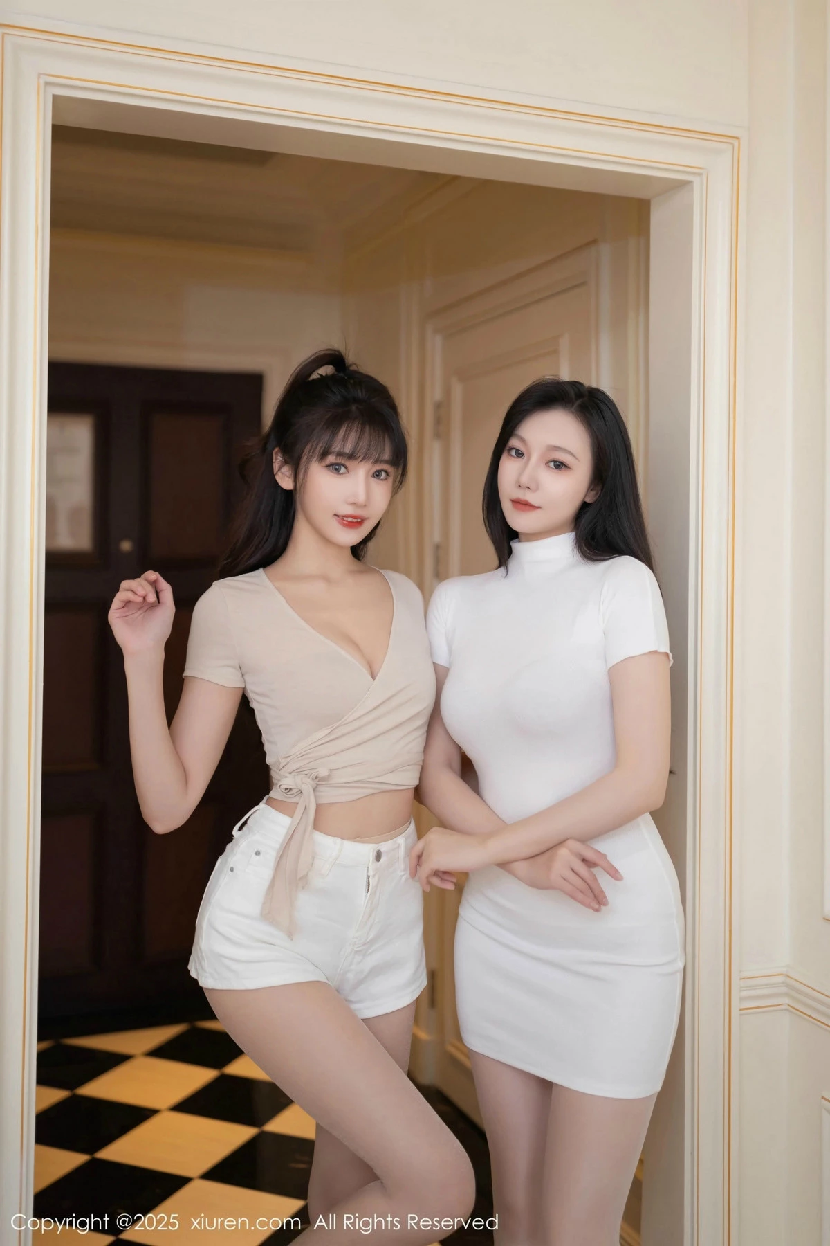 秀人集.com_[XiuRen秀人网]No.9806_模特合集陆萱萱＆安然anran性感姐妹花蕾丝内衣撩人诱惑写真80P