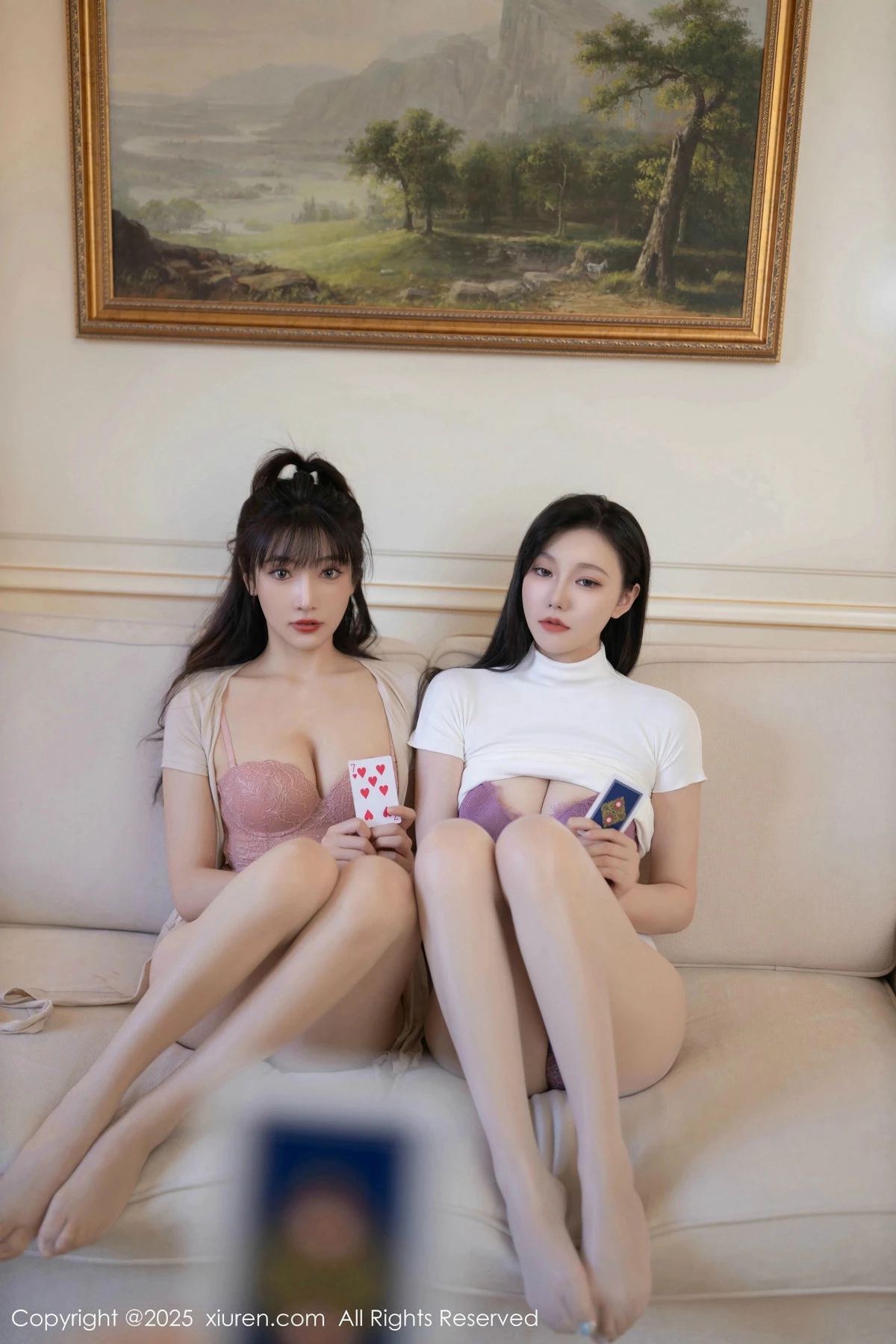 秀人集.com_[XiuRen秀人网]No.9806_模特合集陆萱萱＆安然anran性感姐妹花蕾丝内衣撩人诱惑写真80P