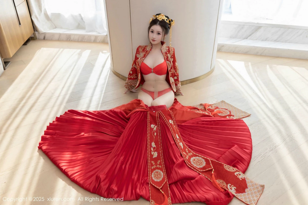 秀人集.com_[XiuRen秀人网]No.9811_模特杏子Yada性感新娘装红色情趣内衣配超薄肉丝秀美腿诱惑写真84P